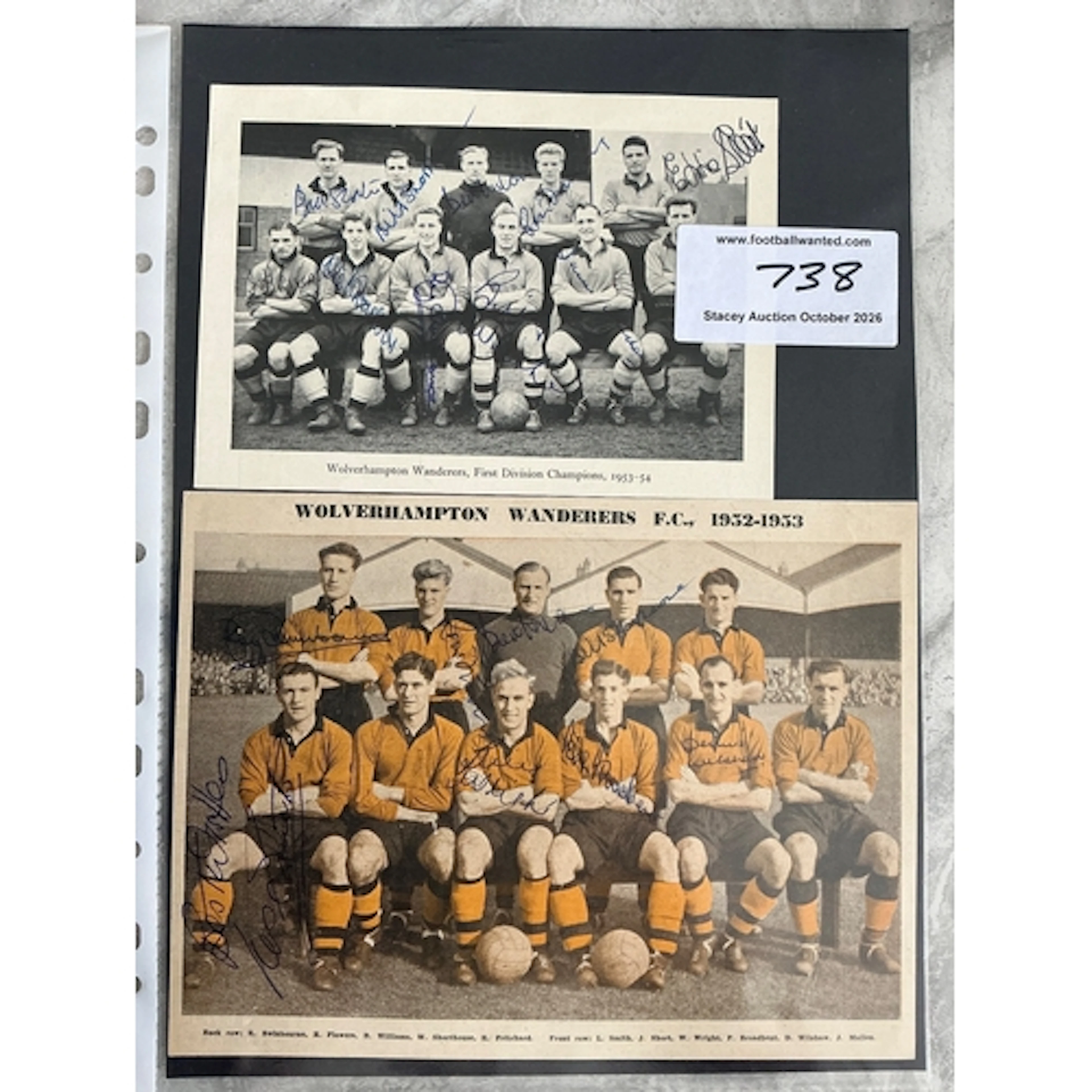 Wolves 1950s Signed Football Team Group Magazine Pictures: 5...