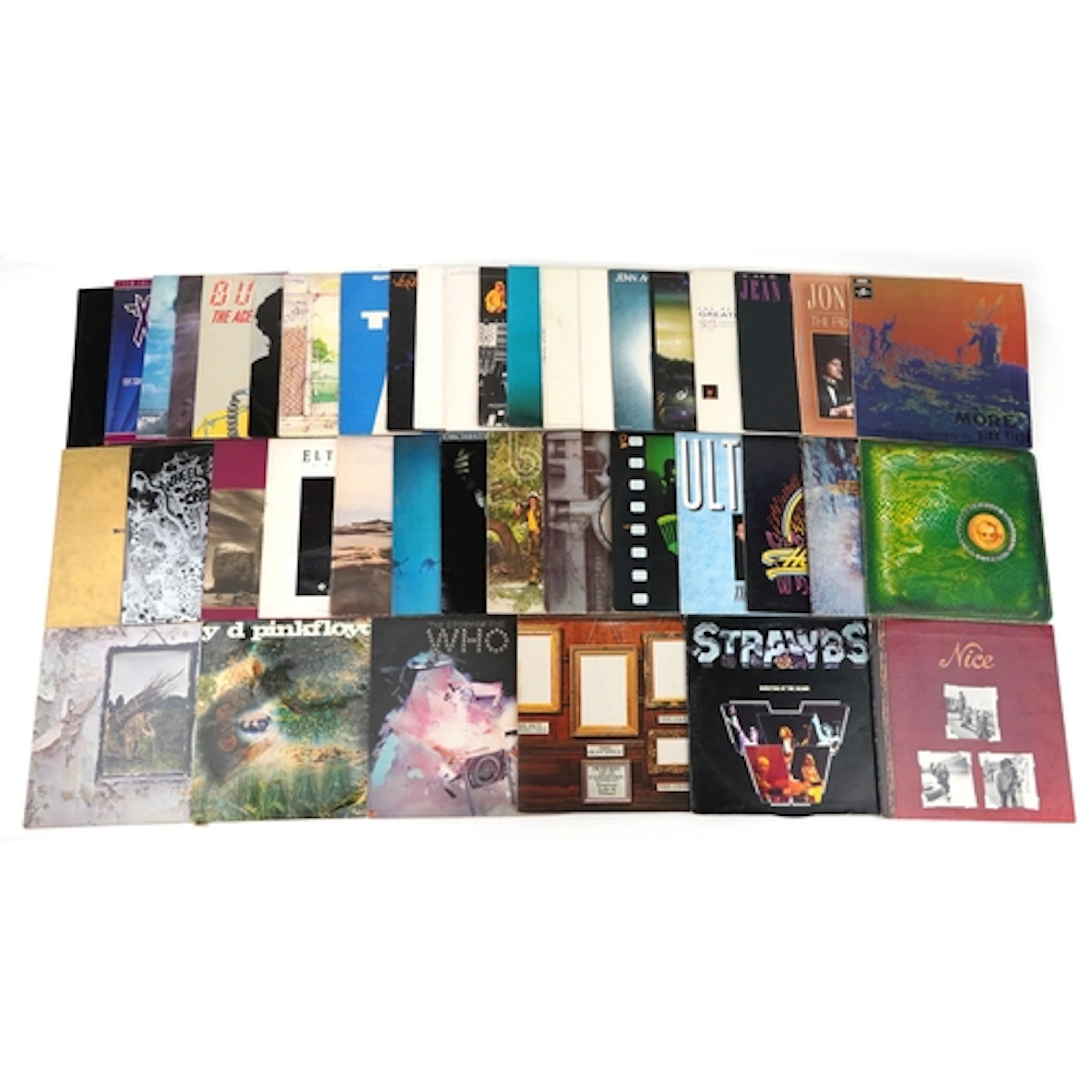 Group of vinyl LP records including Pink Floyd, Led Zeppelin...
