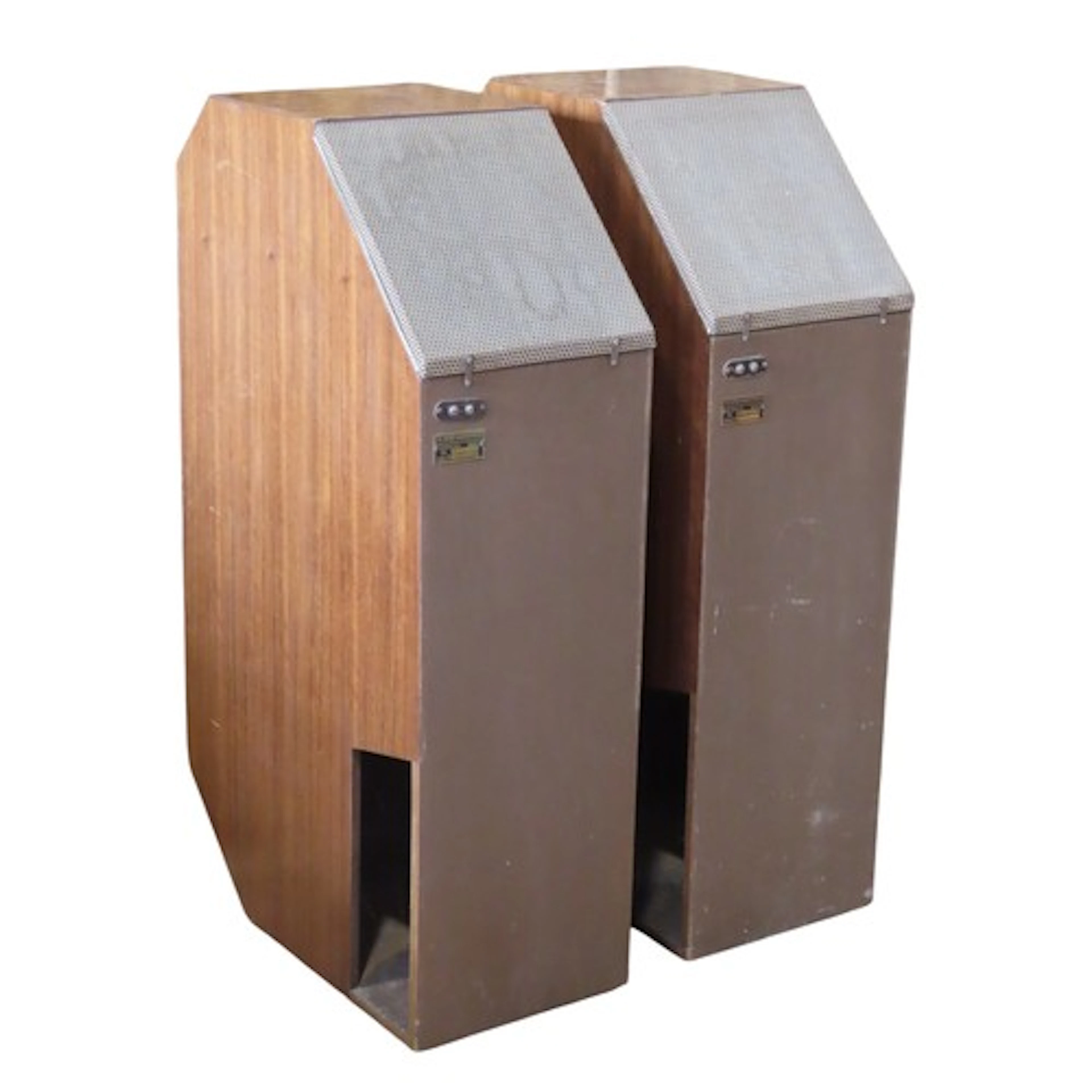 A pair of Lowther walnut cased Art Deco style hi-fi speakers...