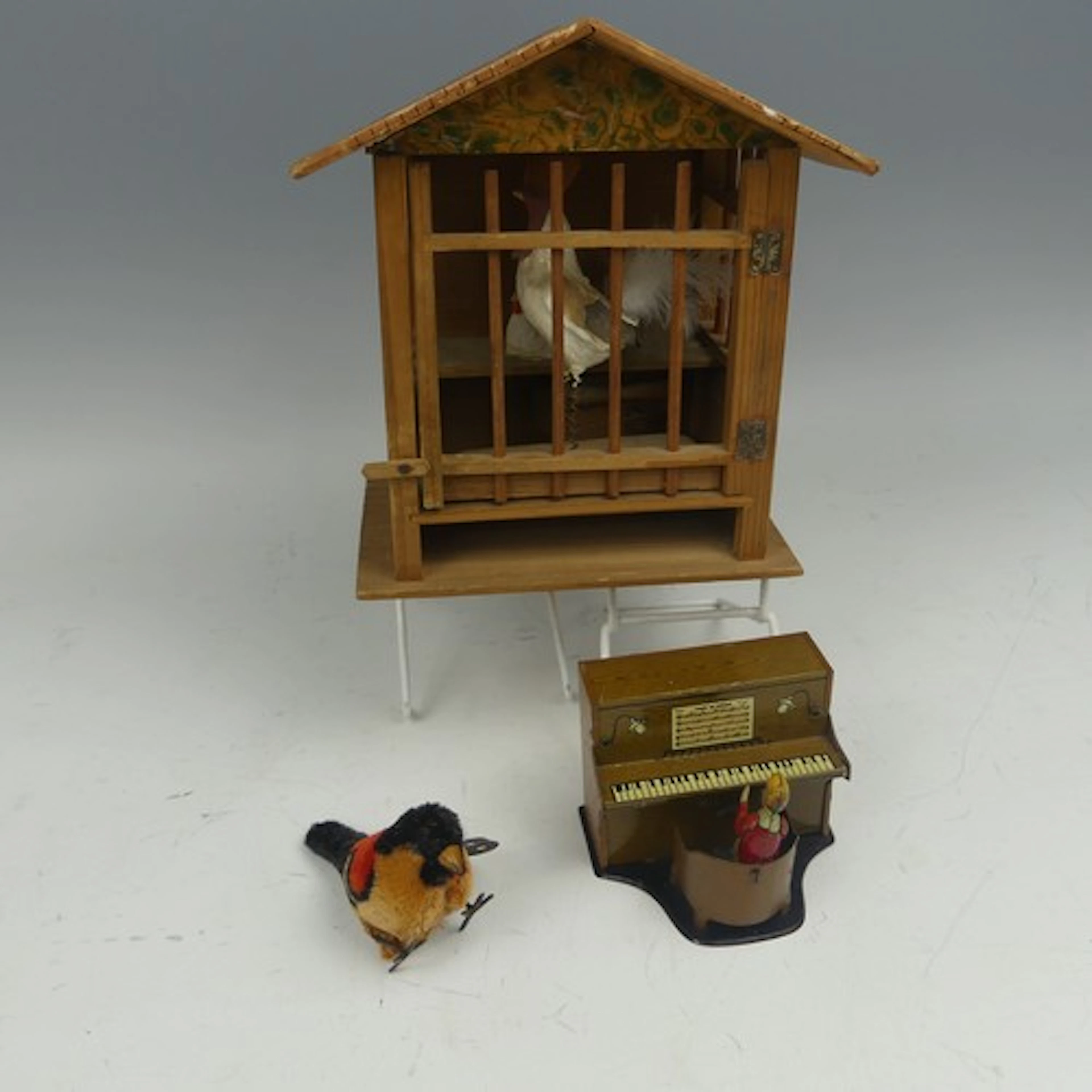 An early 20th century German 'Pip-squeak' Toy Rooster, 19.5c...