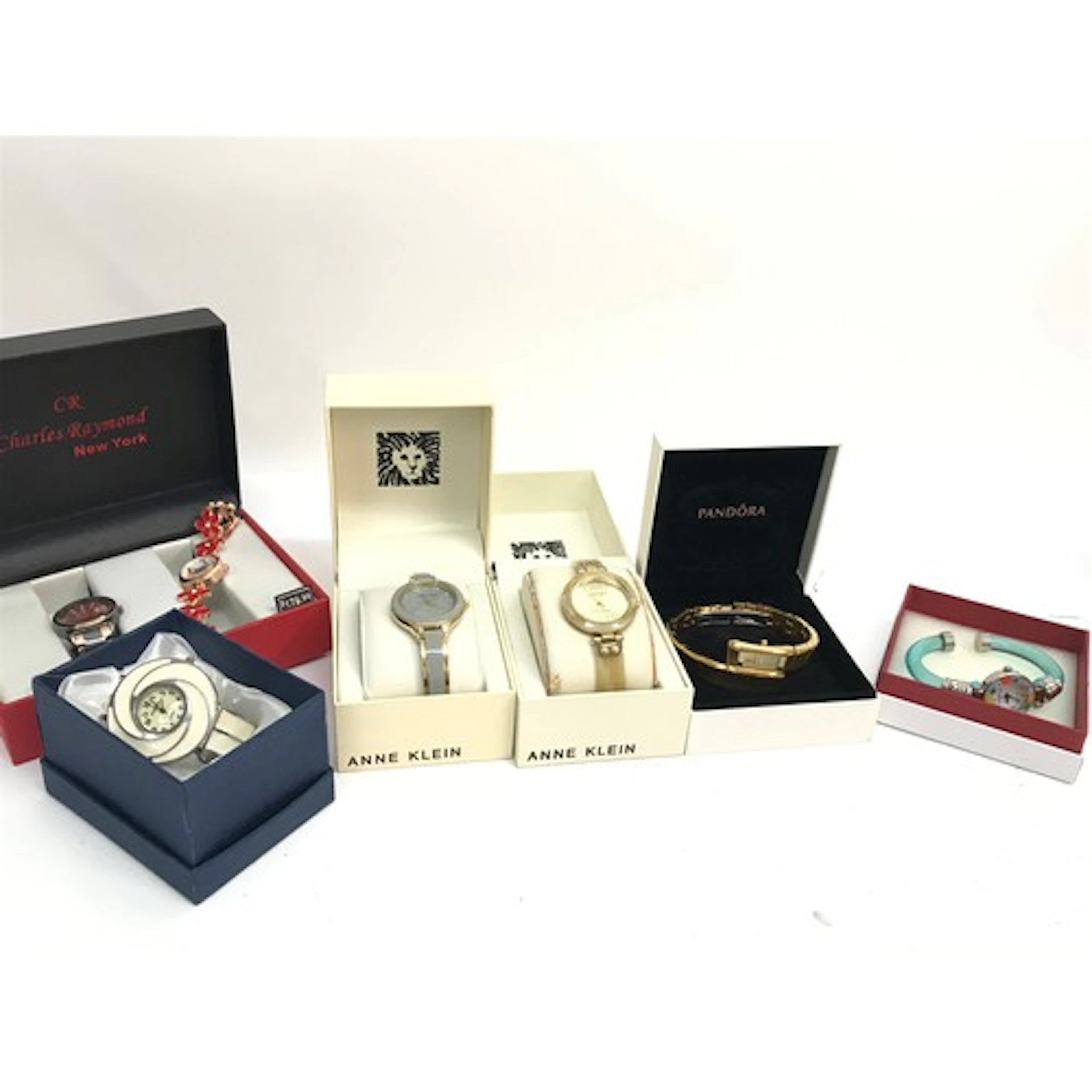 A collection of boxed watches including Pandora, Anne Klein,...