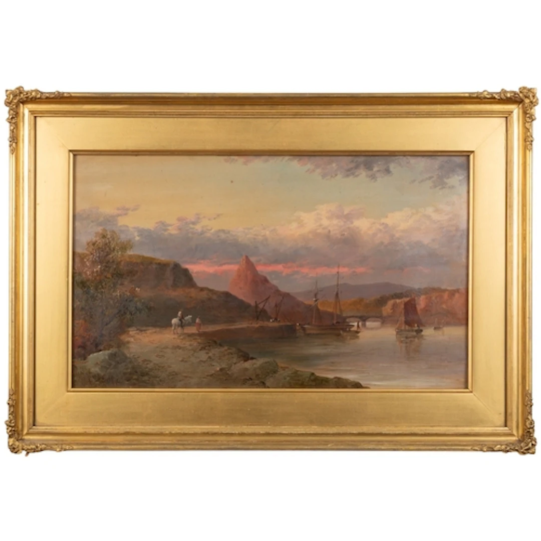 George Henry Jenkins (British, 1843-1914) - A river scene, ...