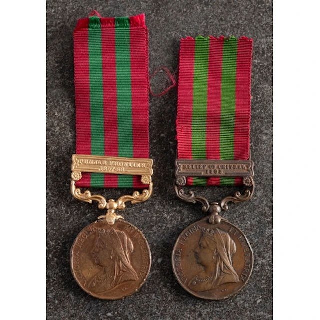 Two India Medals 1896, one with Relief of Chiteral clasp and...