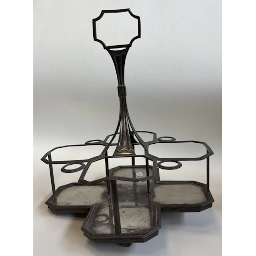 PAUL STORR: A George III silver condiment stand. London 1797...