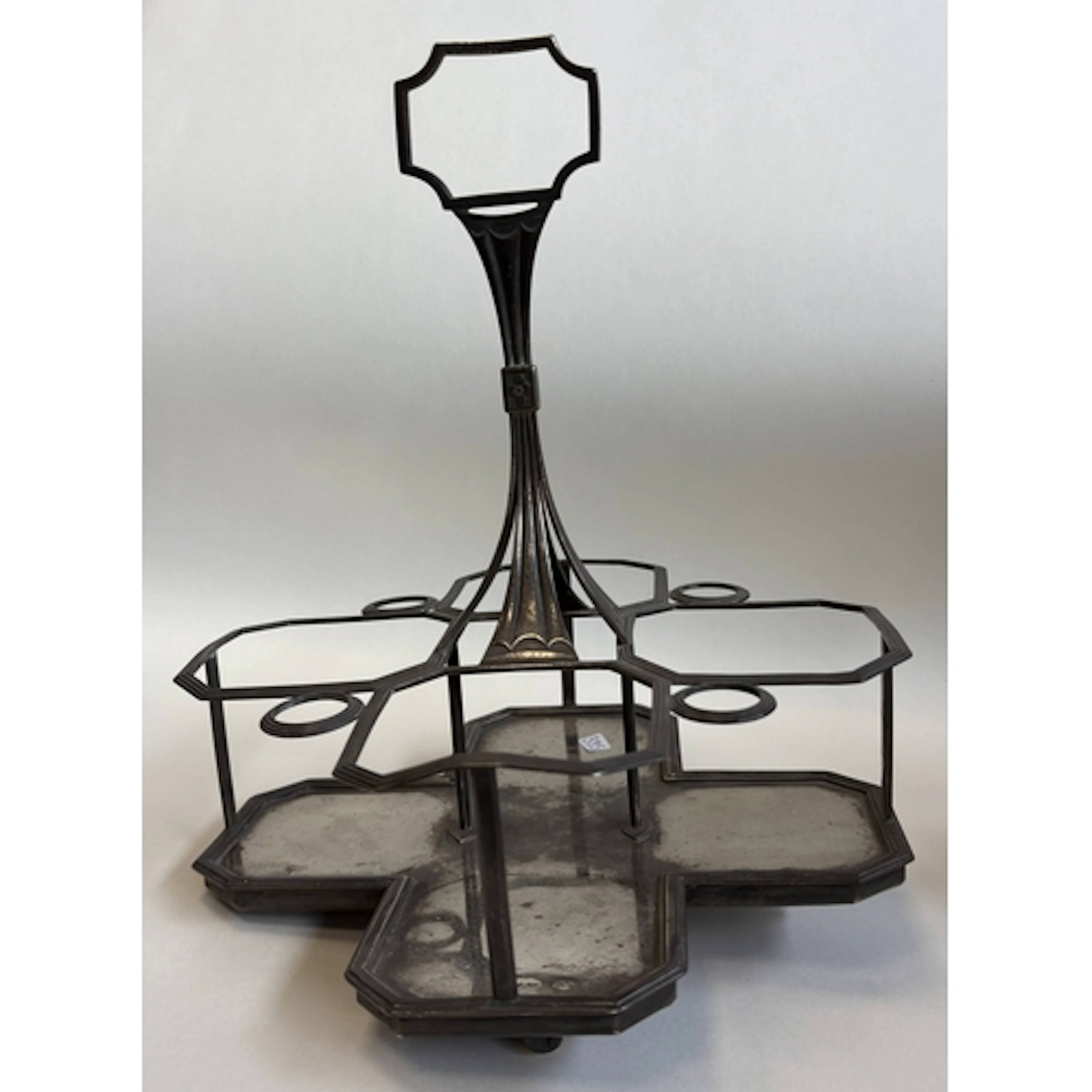 PAUL STORR: A George III silver condiment stand. London 1797...