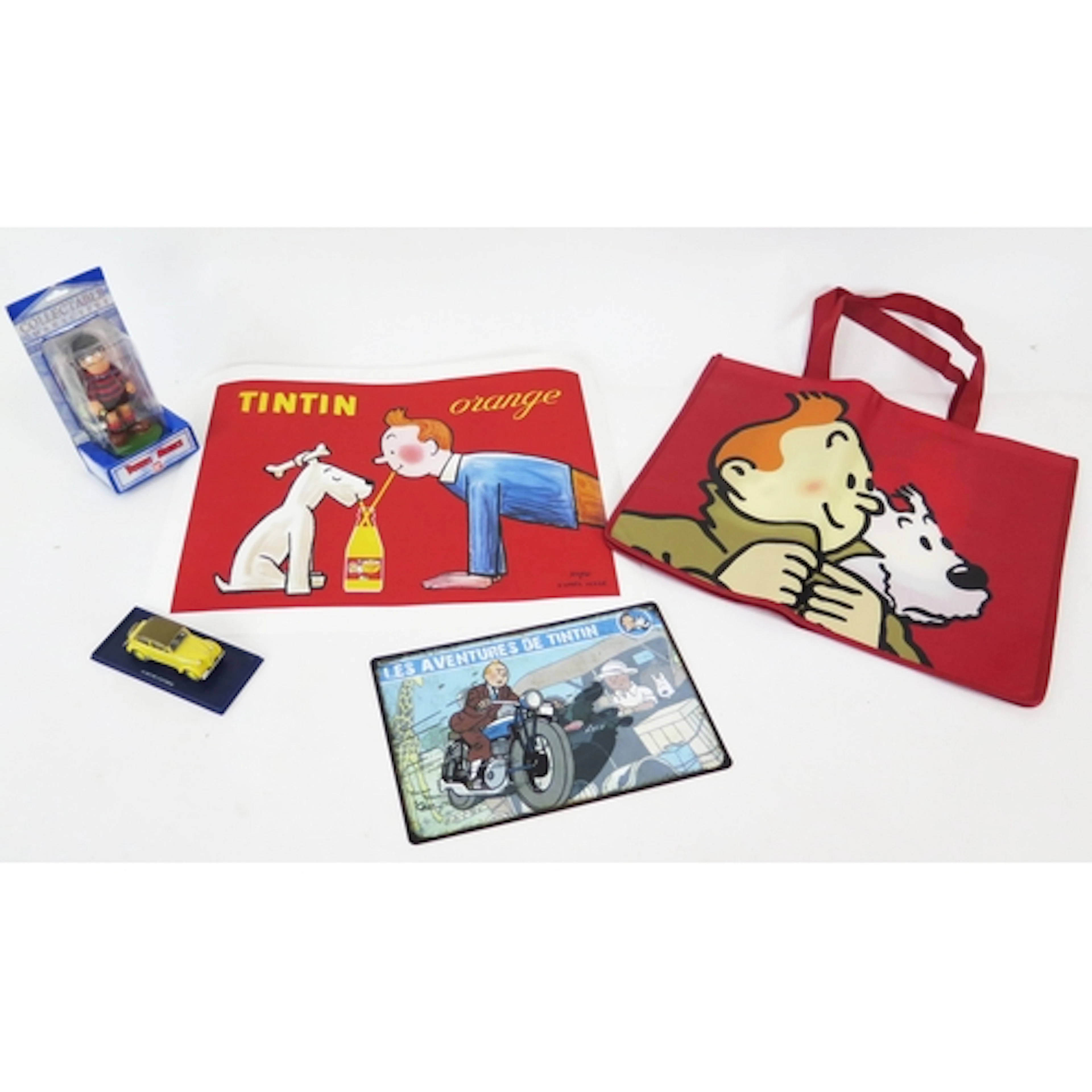 Adventures of Tintin collection including poster, metal sign...