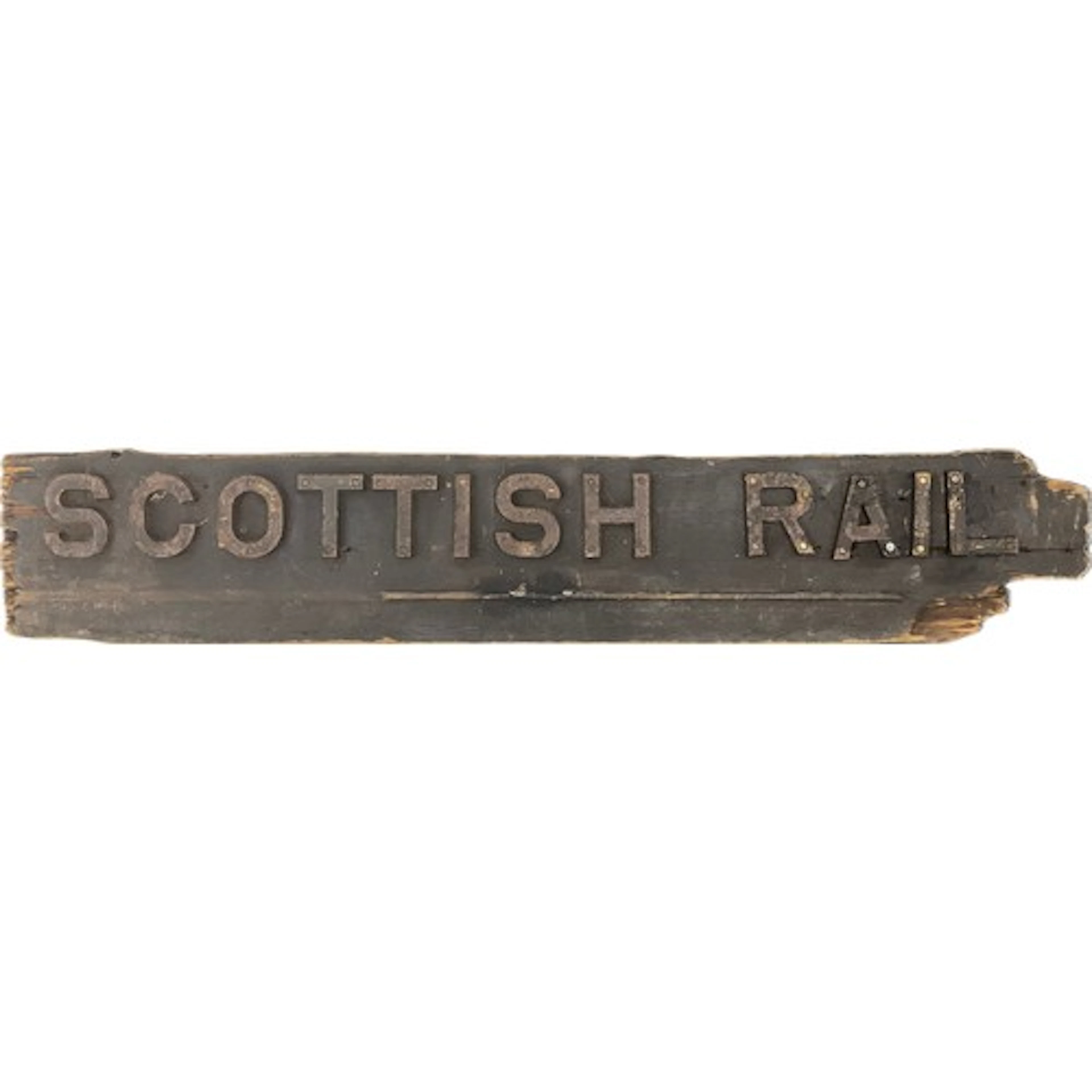 Railwayana - a vintage railway sign, SCOTTISH RAIL, each ind...