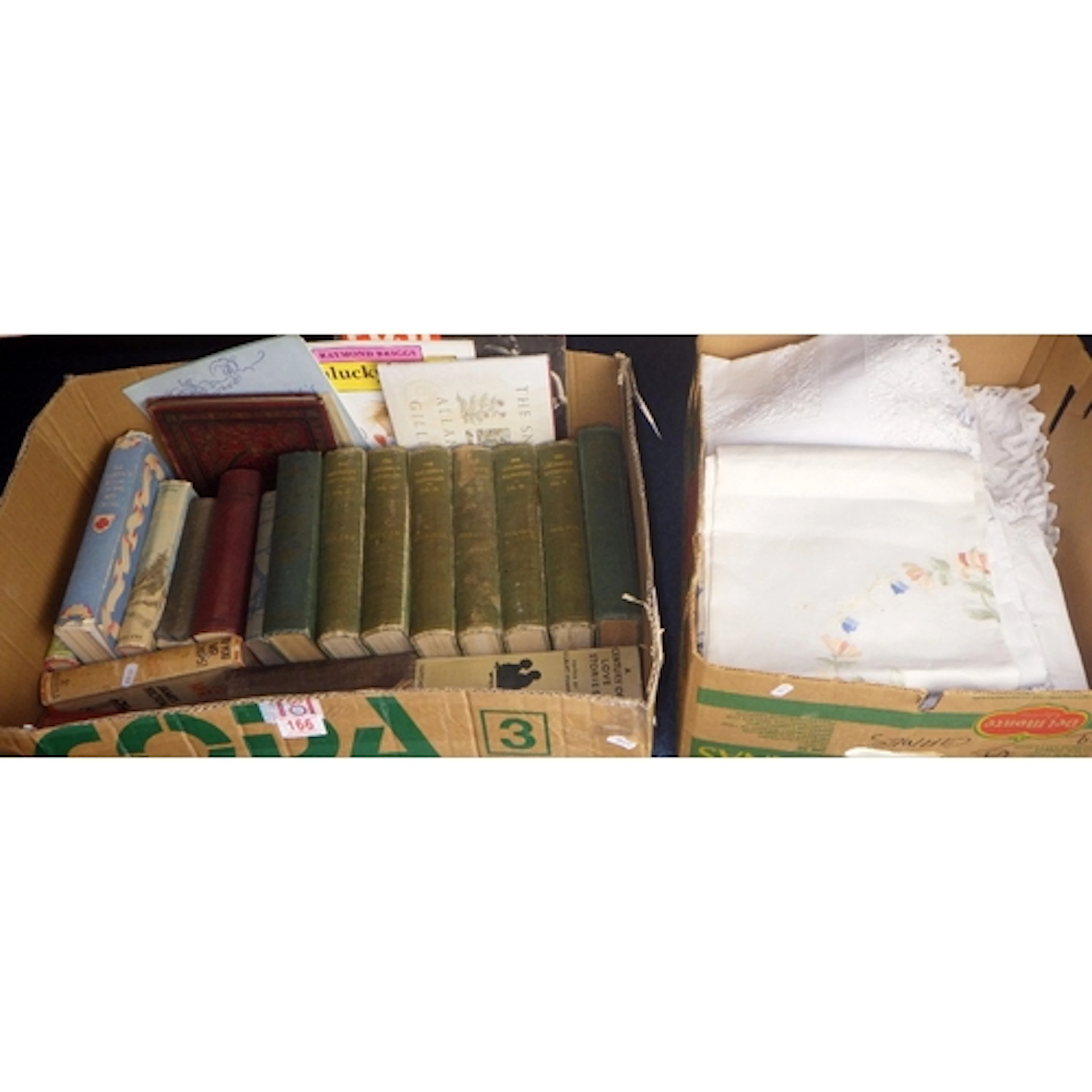 A qty of books & linen (2)