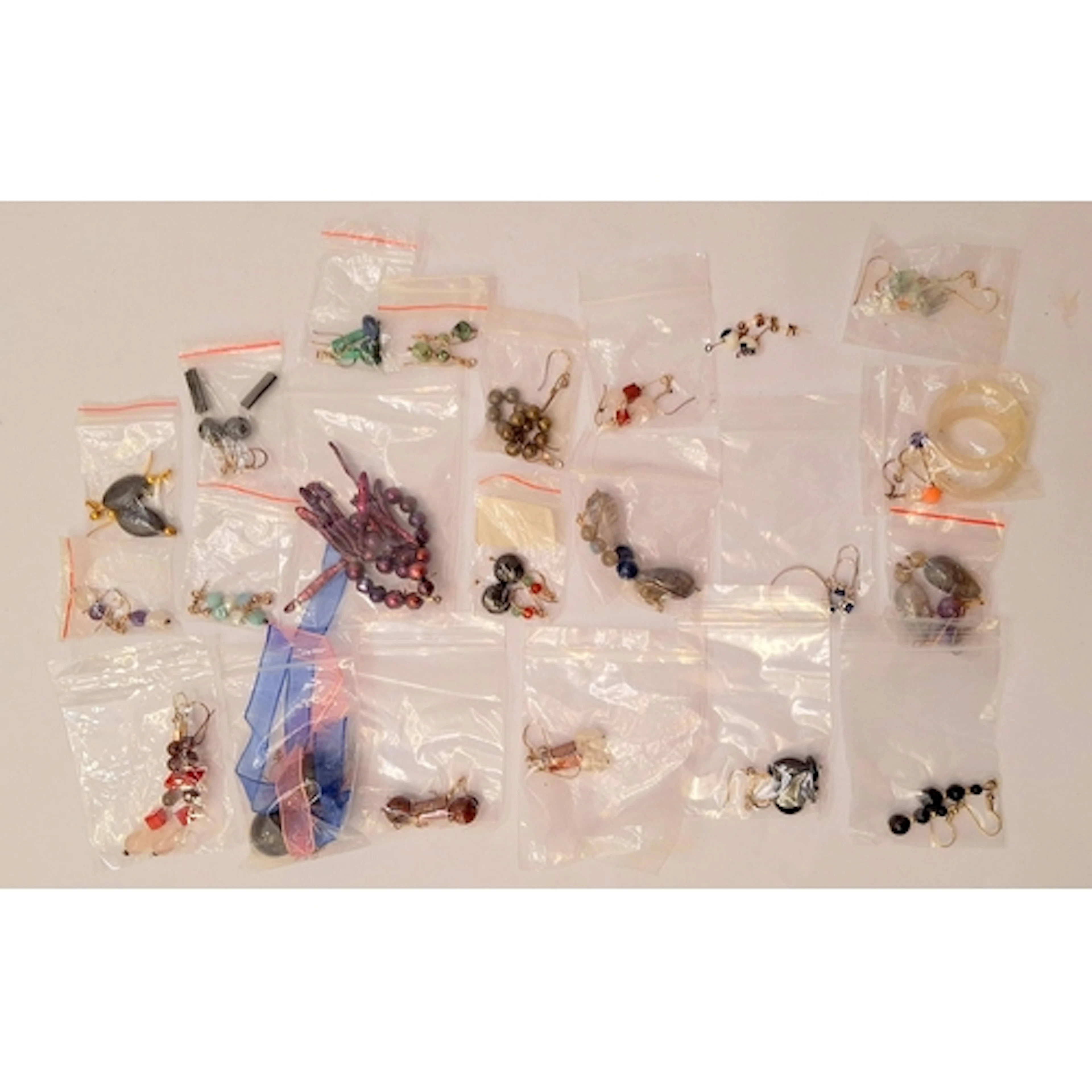 As New Earrings, most marked 925 silver fittings, stone drop...