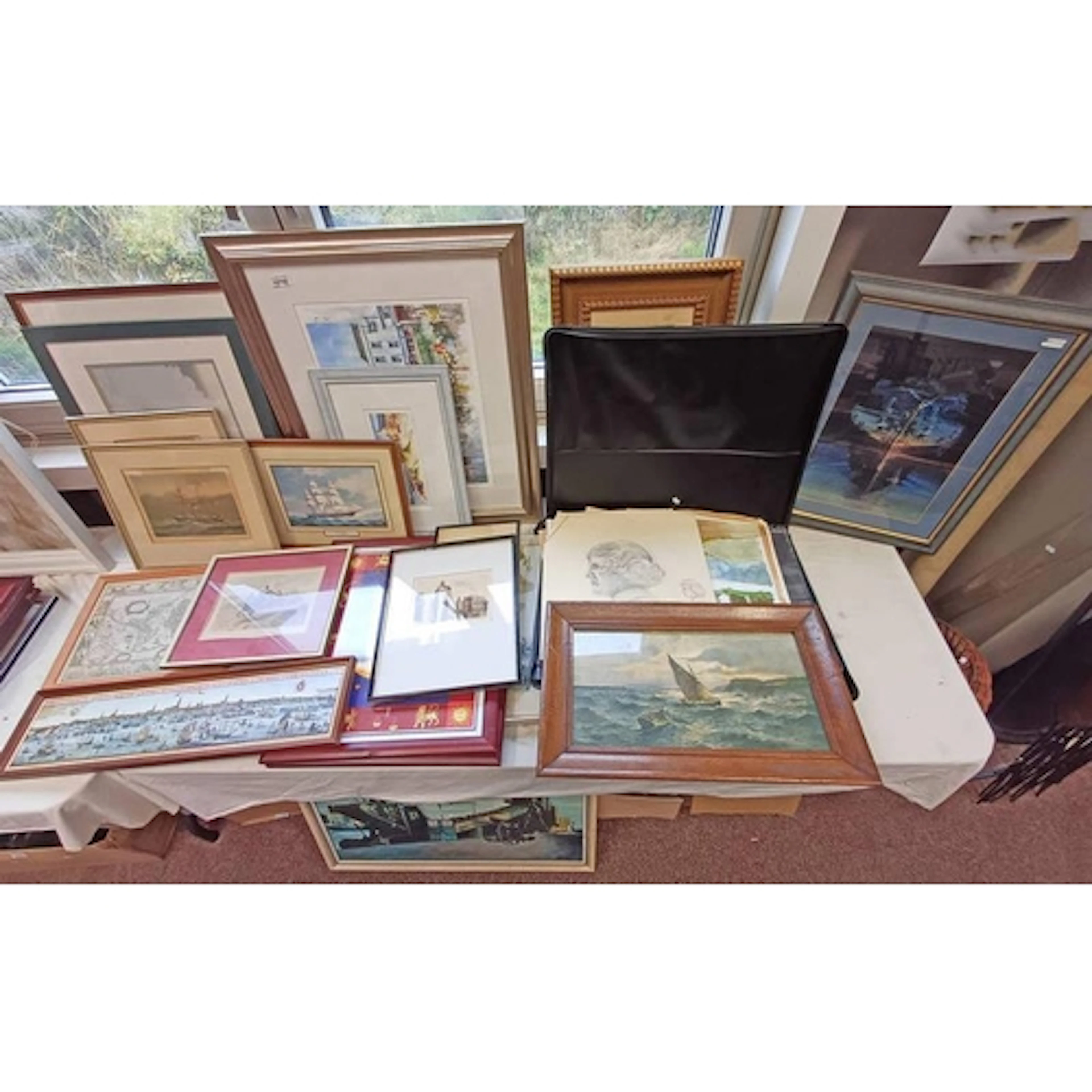 LARGE SELECTION OF PRINTS, ETC TO INCLUDE SOME NAUTICAL THEM...