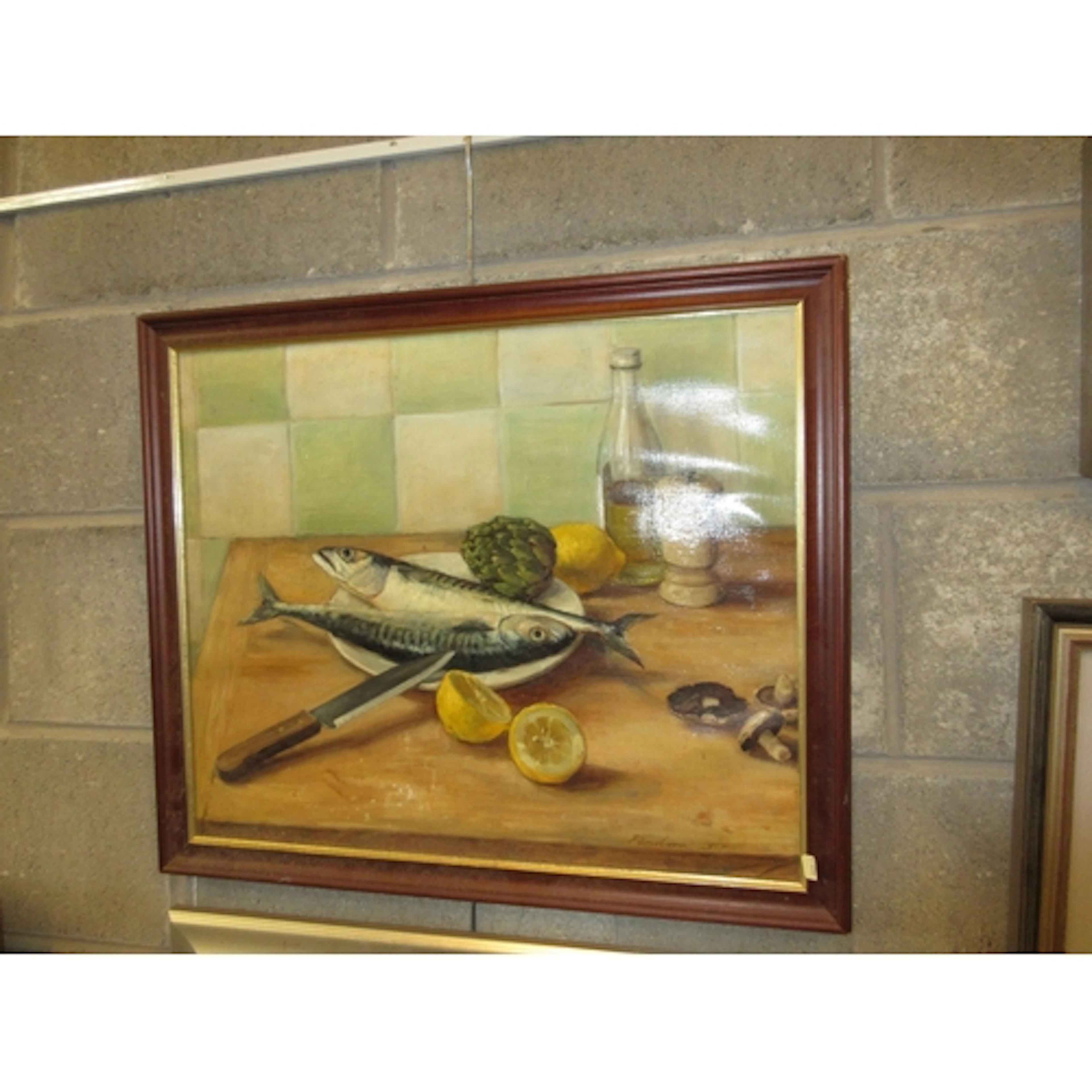 Pandora 1957, Oil Painting, Fish For Tea, 47x57cm