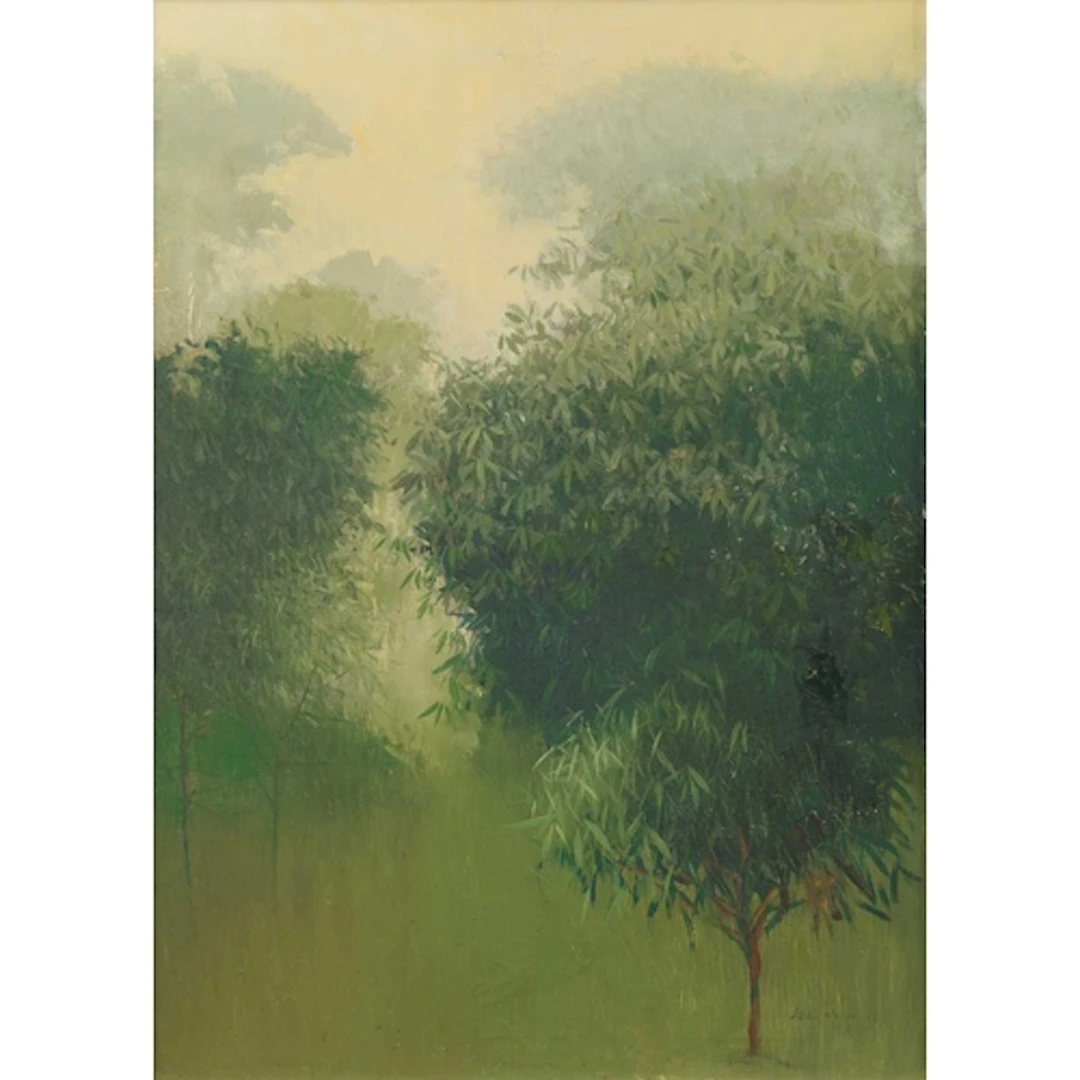 § John MILLER (1931-2002) Garden Gap, 1976 Oil on canvas, si...