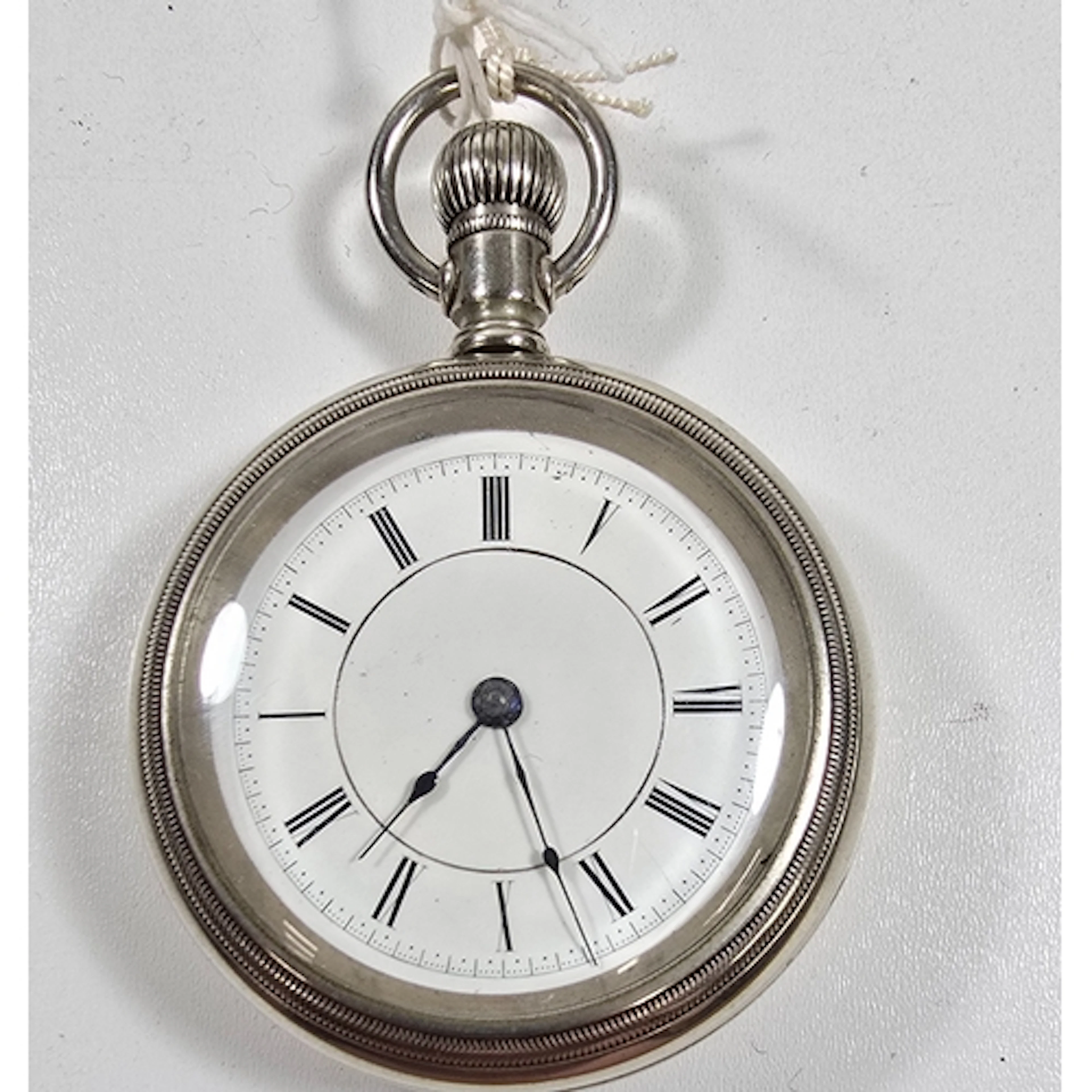 A railway pocket watch circa.1920, with side-set hands and u...