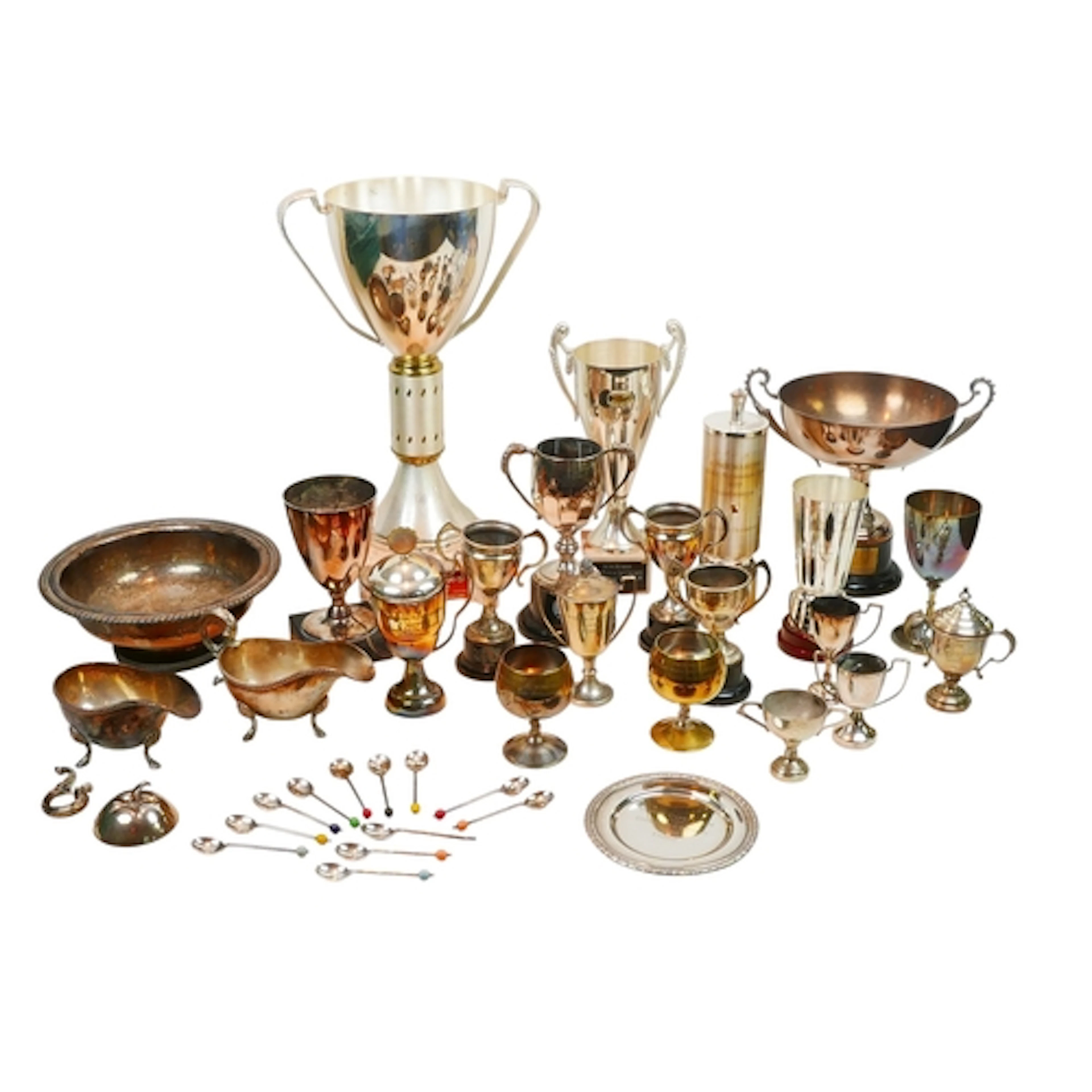 A COLLECTION OF ASSORTED MOTOR SPORT AND CAR TROPHIES AND OT...