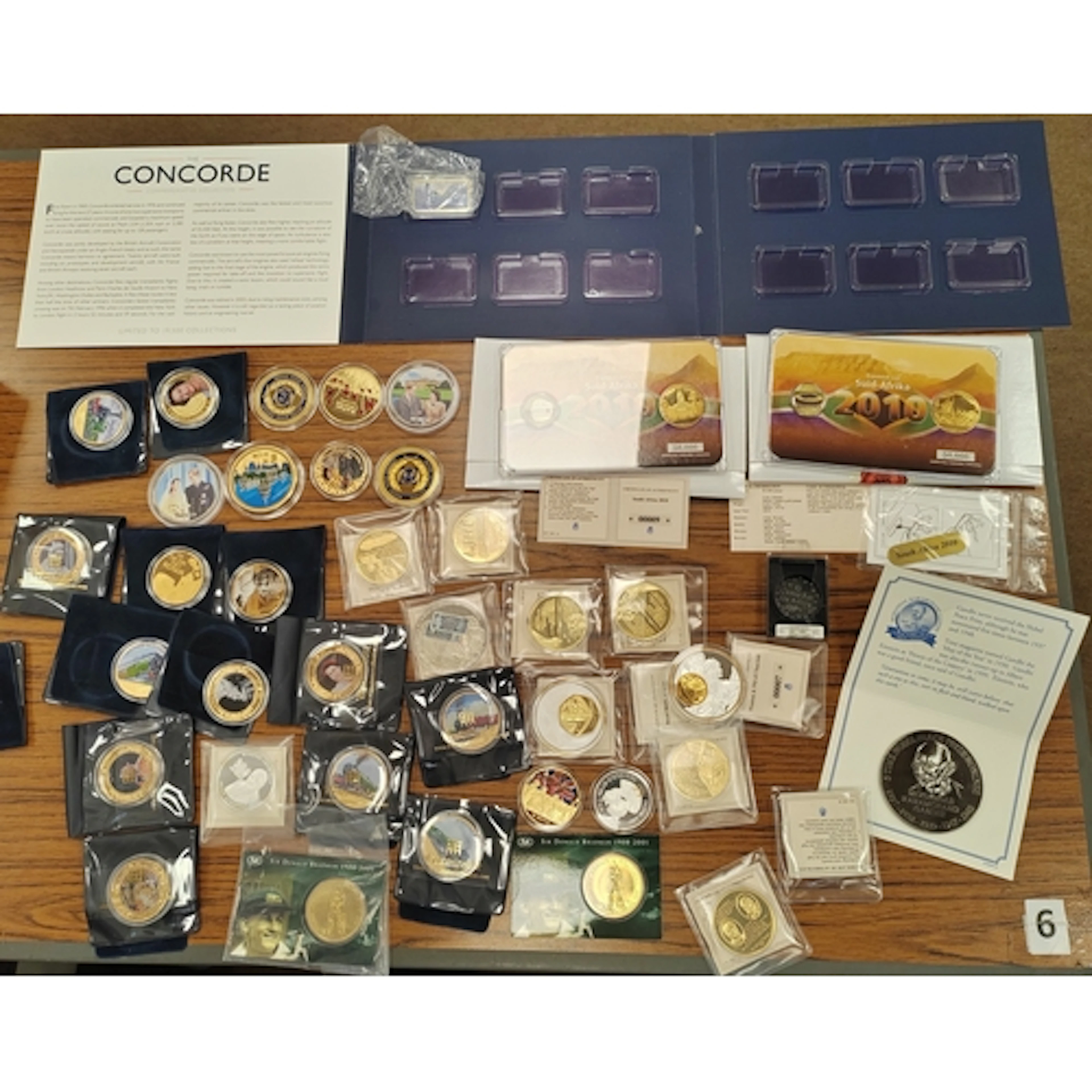 Collection of uncirculated and proof FDC commemorative CuNi ...