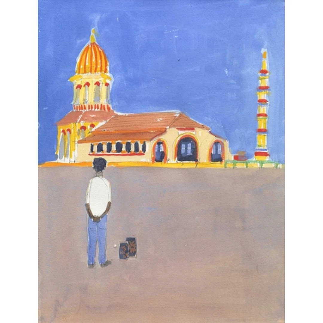 § John MILLER (1931-2002) Adjmet the Drum Seller at the Temp...