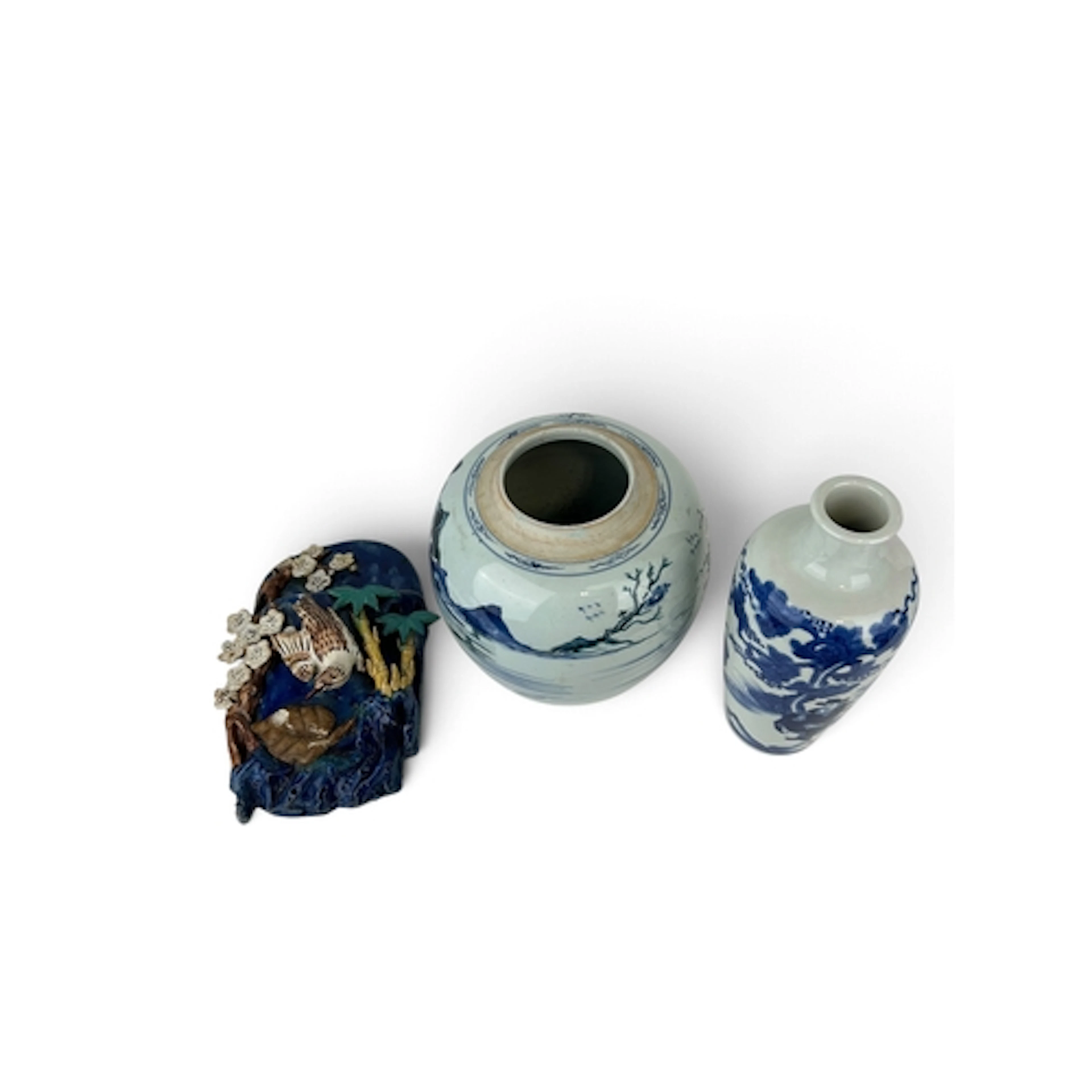 A COLLECTION OF CHINESE CERAMICS To include two blue and whi...