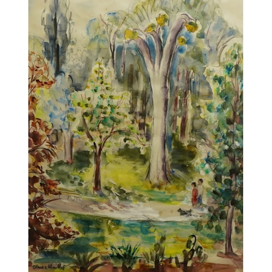 Claire Maillot, (20th century, French) 'Le Parc Heureux a Vi...