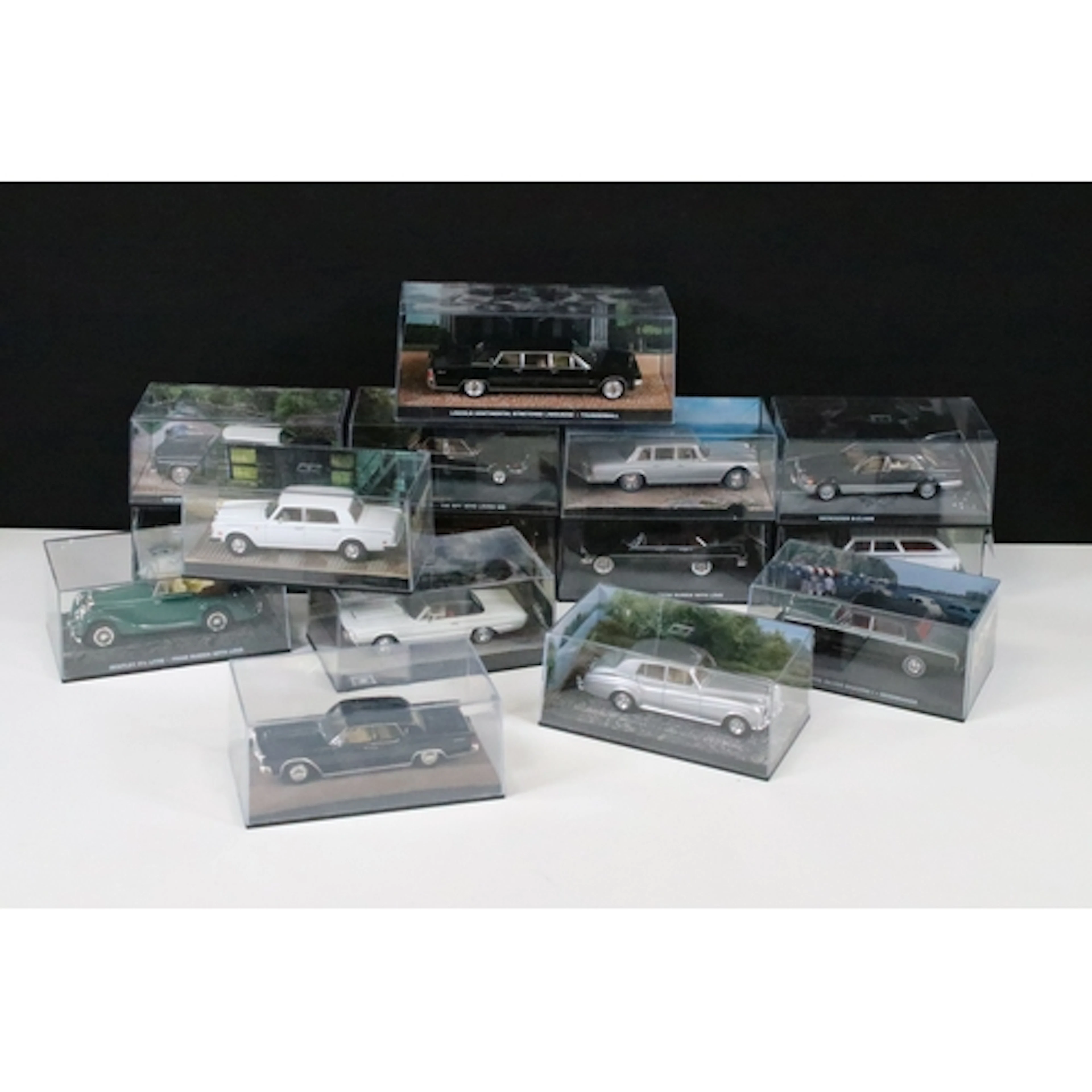 15 Boxed / cased Eaglemoss James Bond 007 diecast models, al...