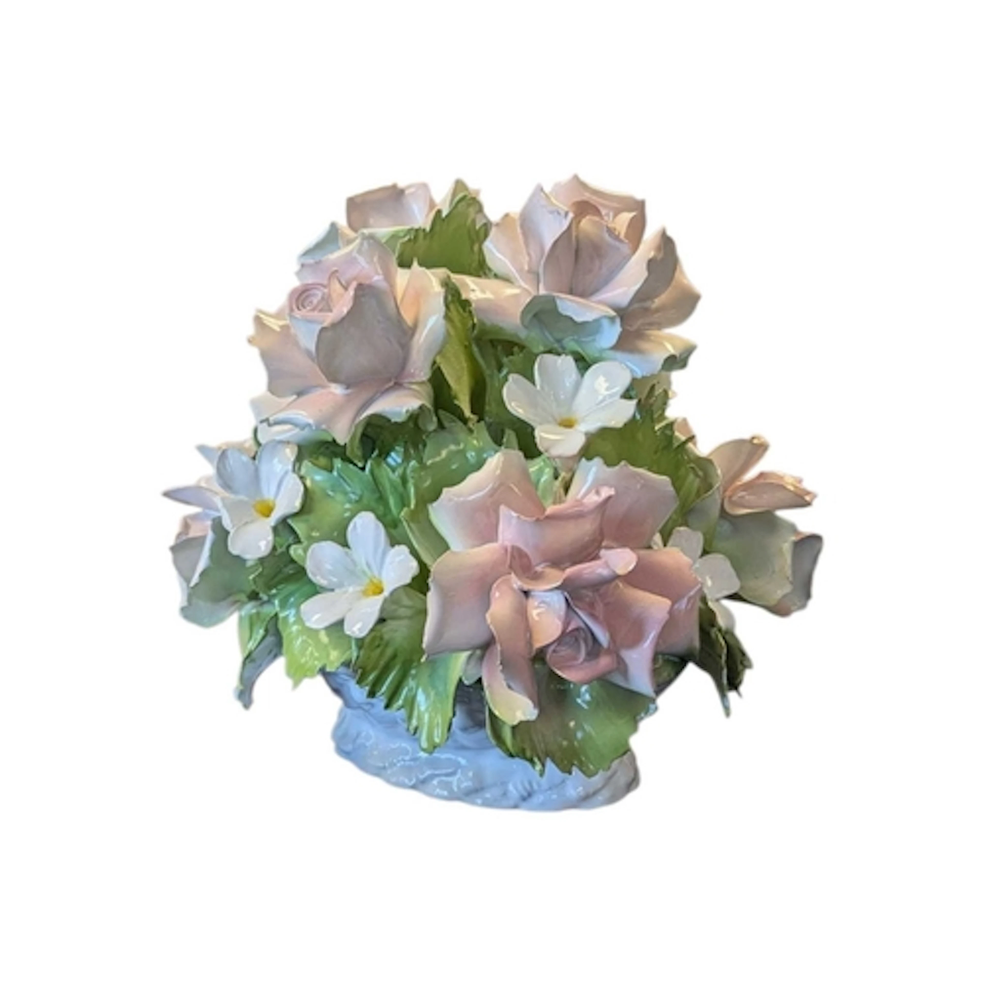 A 20th century Italian decorative porcelain flower basket. F...