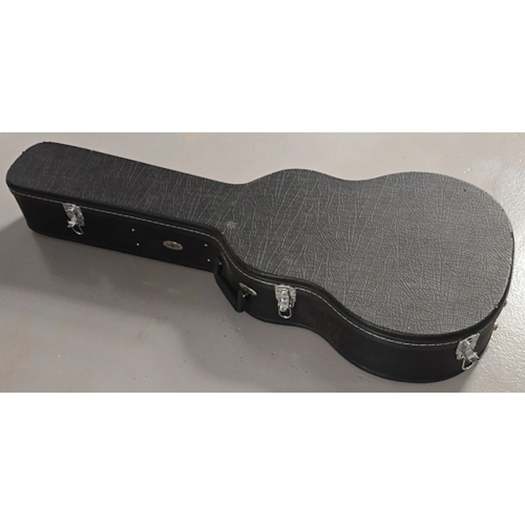 A Gear4Music full size quality black leather fitted guitar c...