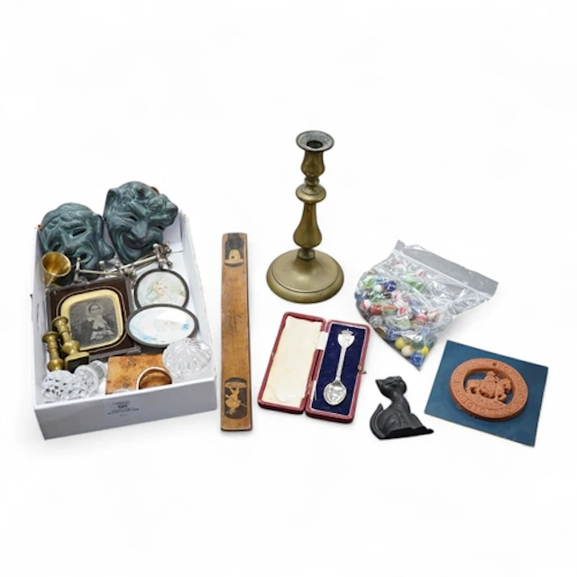 Sundry items to include a silver commemorative spoon, collec...
