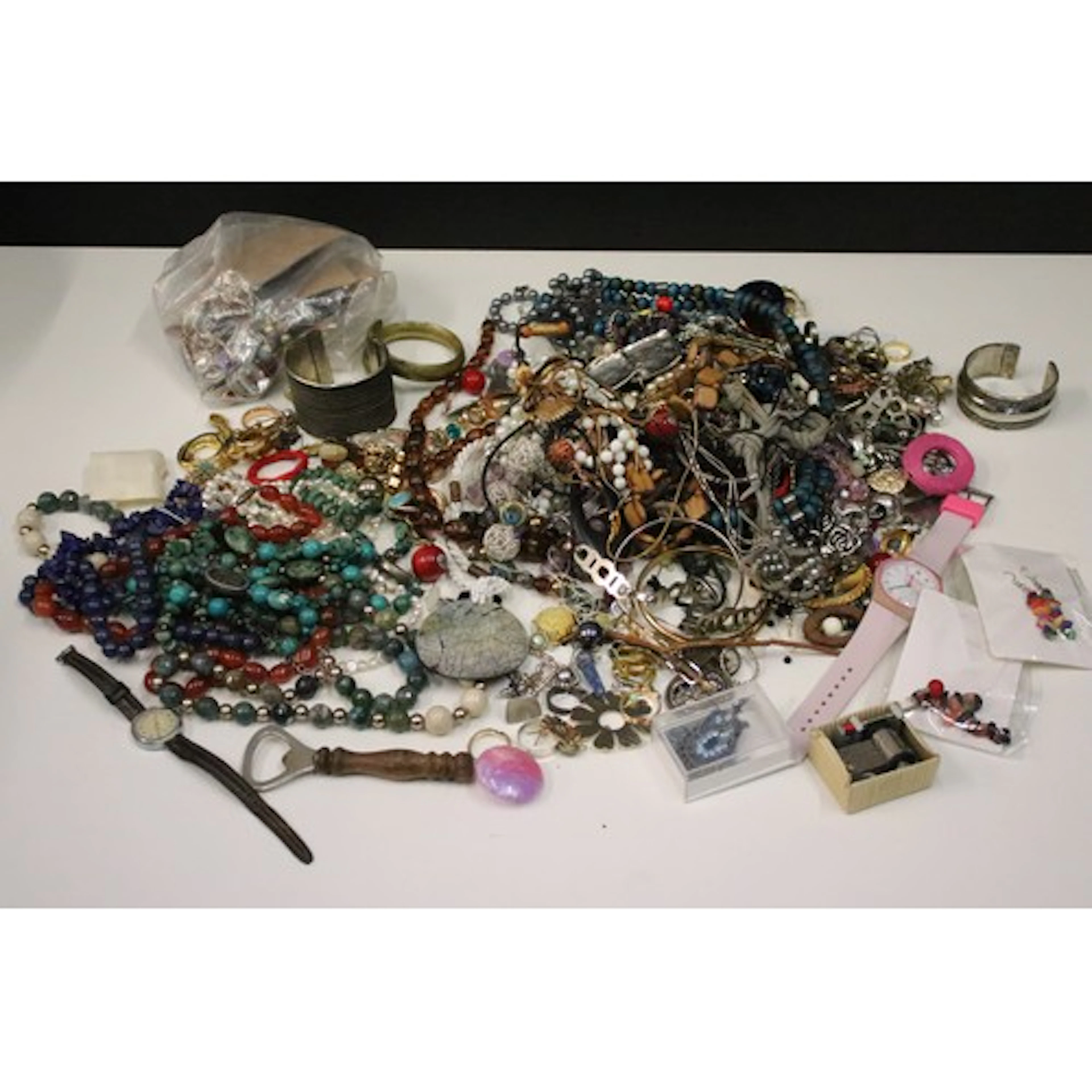 Large quantity of costume jewellery comprising beaded earrin...