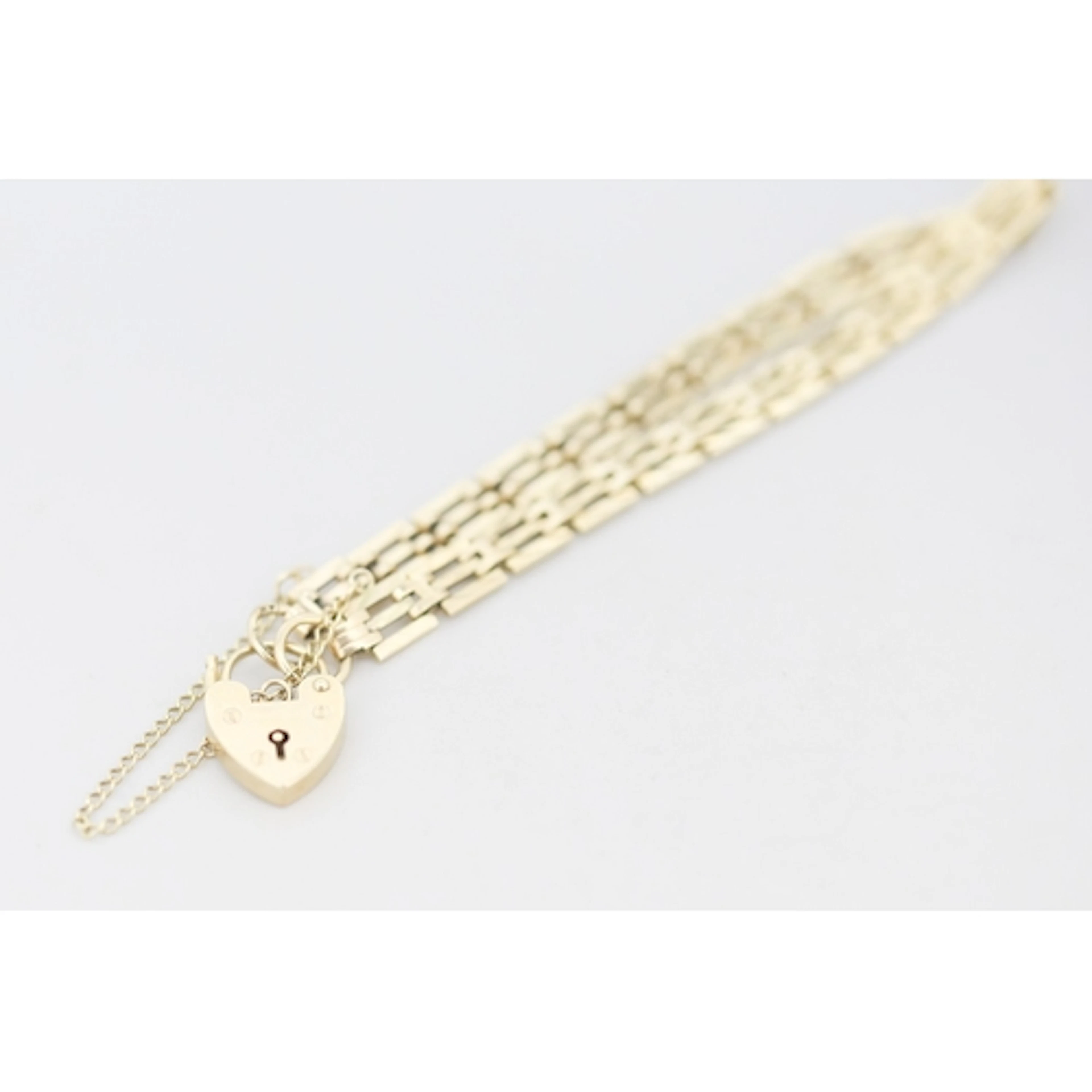 Finely Detailed 9 Carat Yellow Gold Gate Link Bracelet with ...