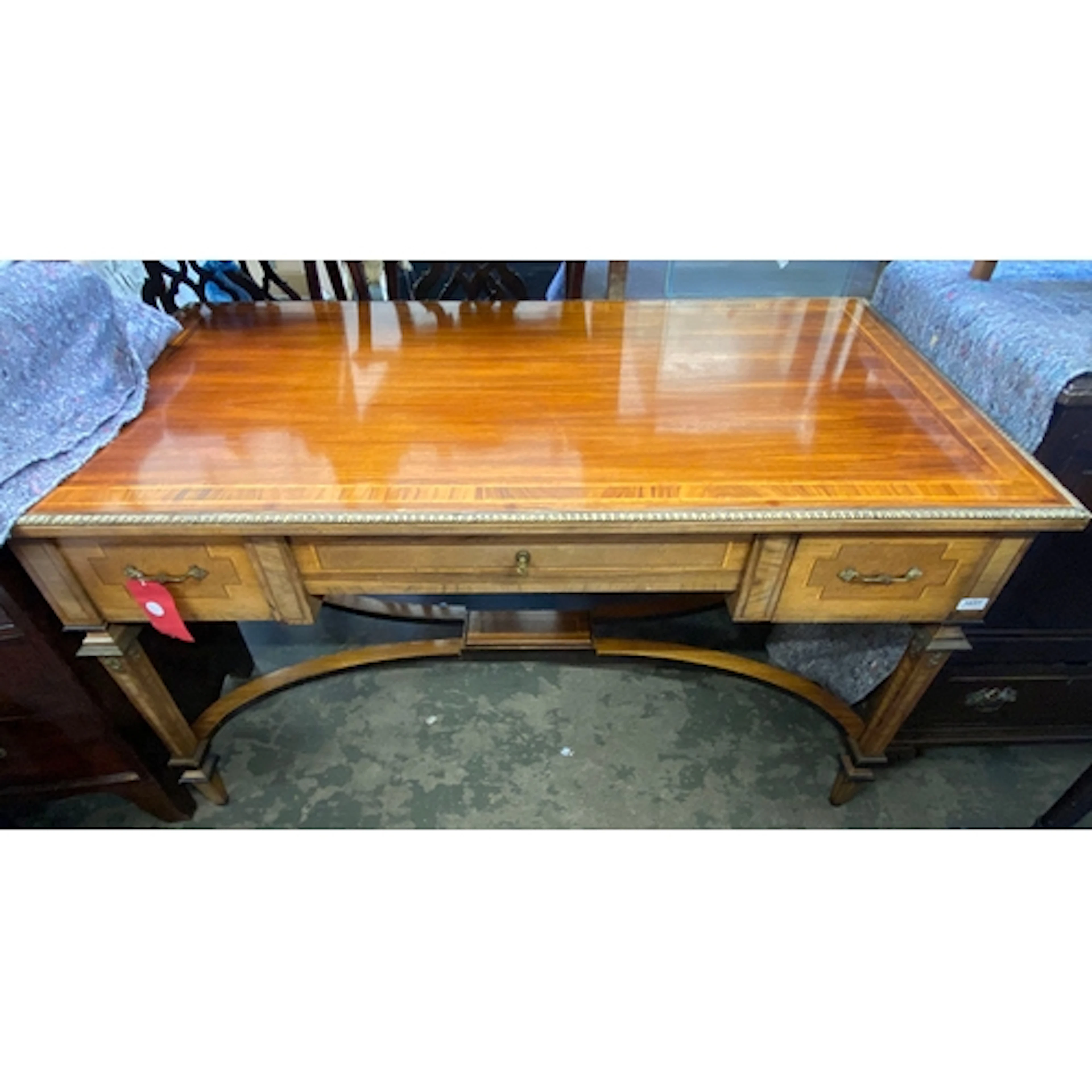 An early 20th century Continental rosewood and burr wood bur...