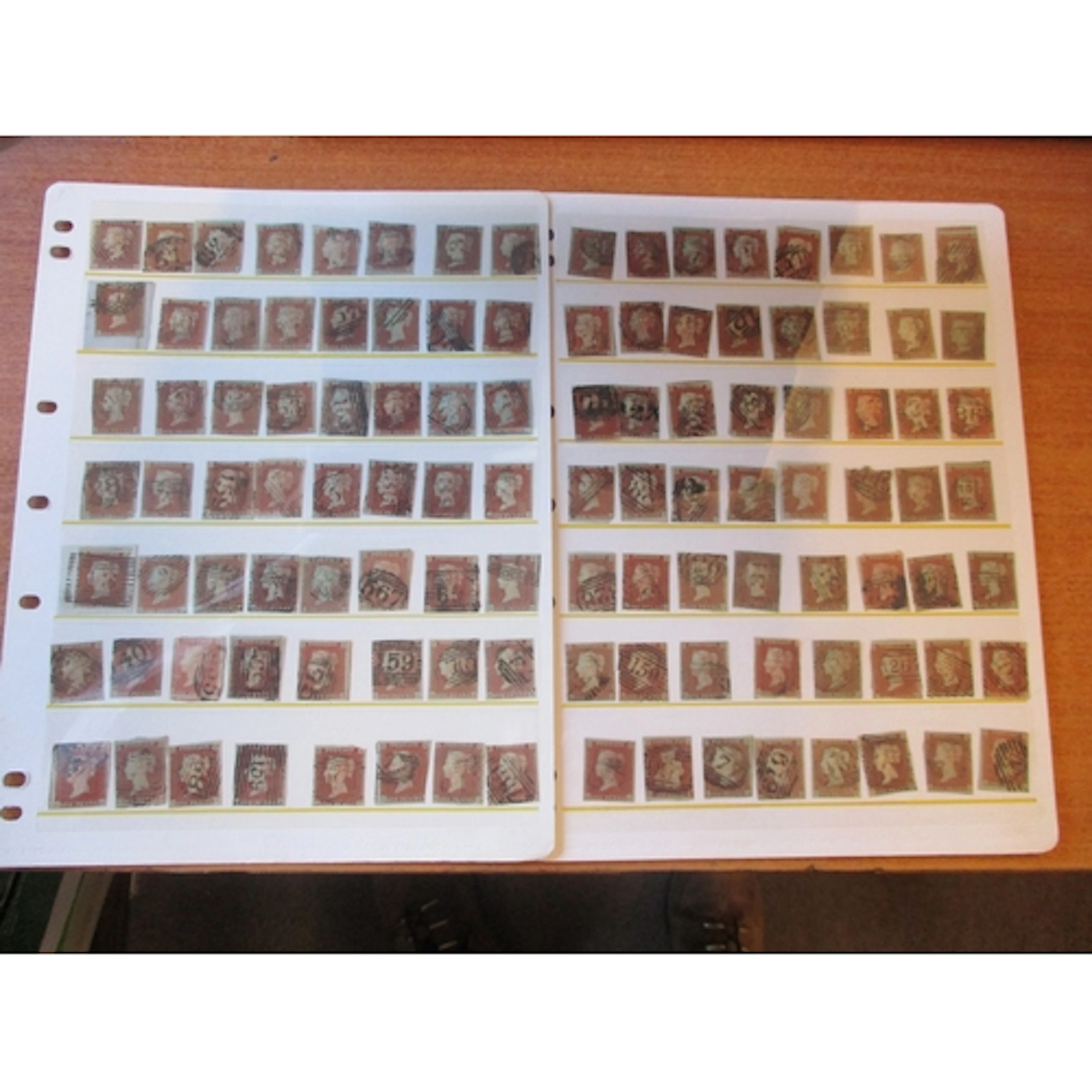 1841 1d red-browns mixed condition (some very poor) used acc...