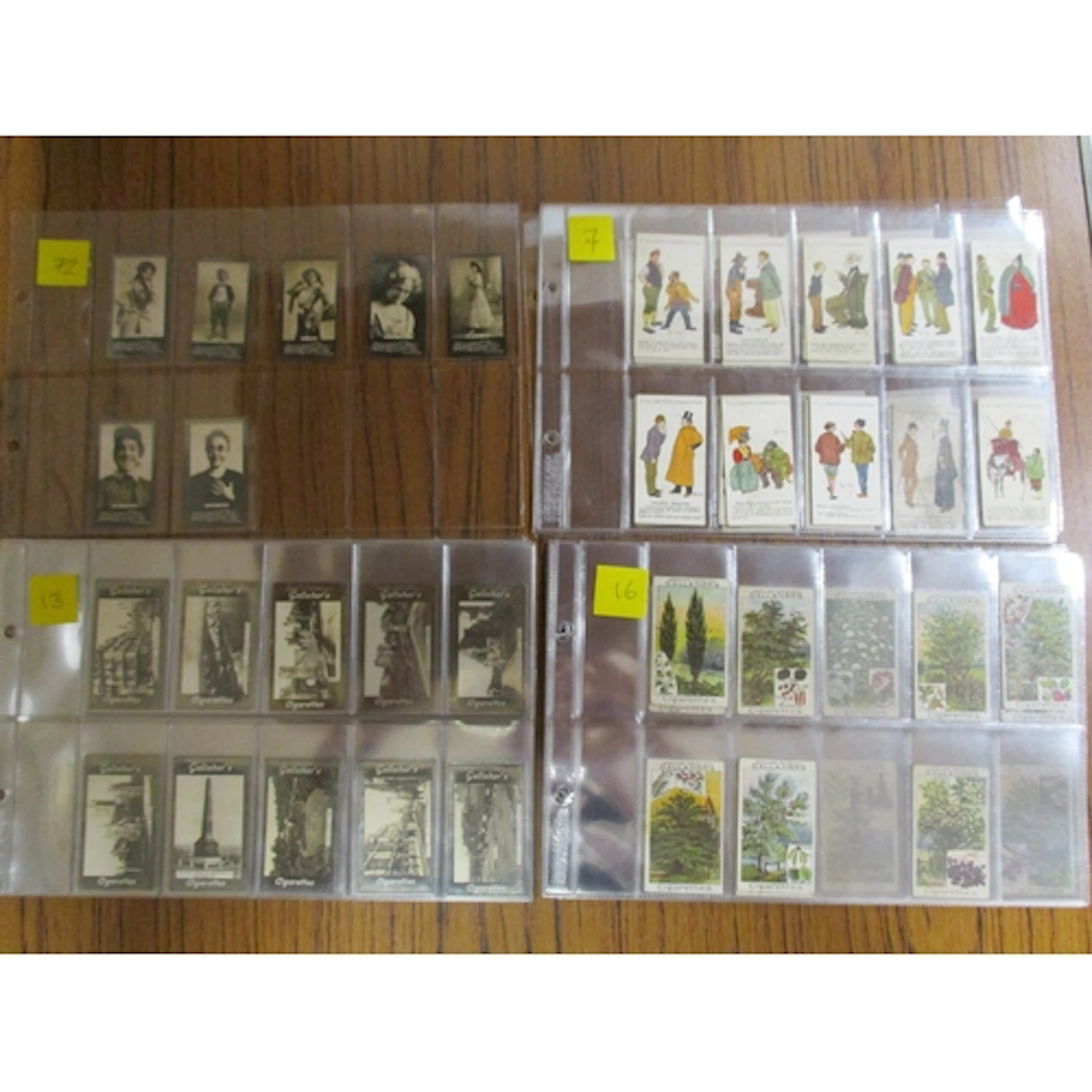 Collection in plastic sleeves with part sets including F. &...