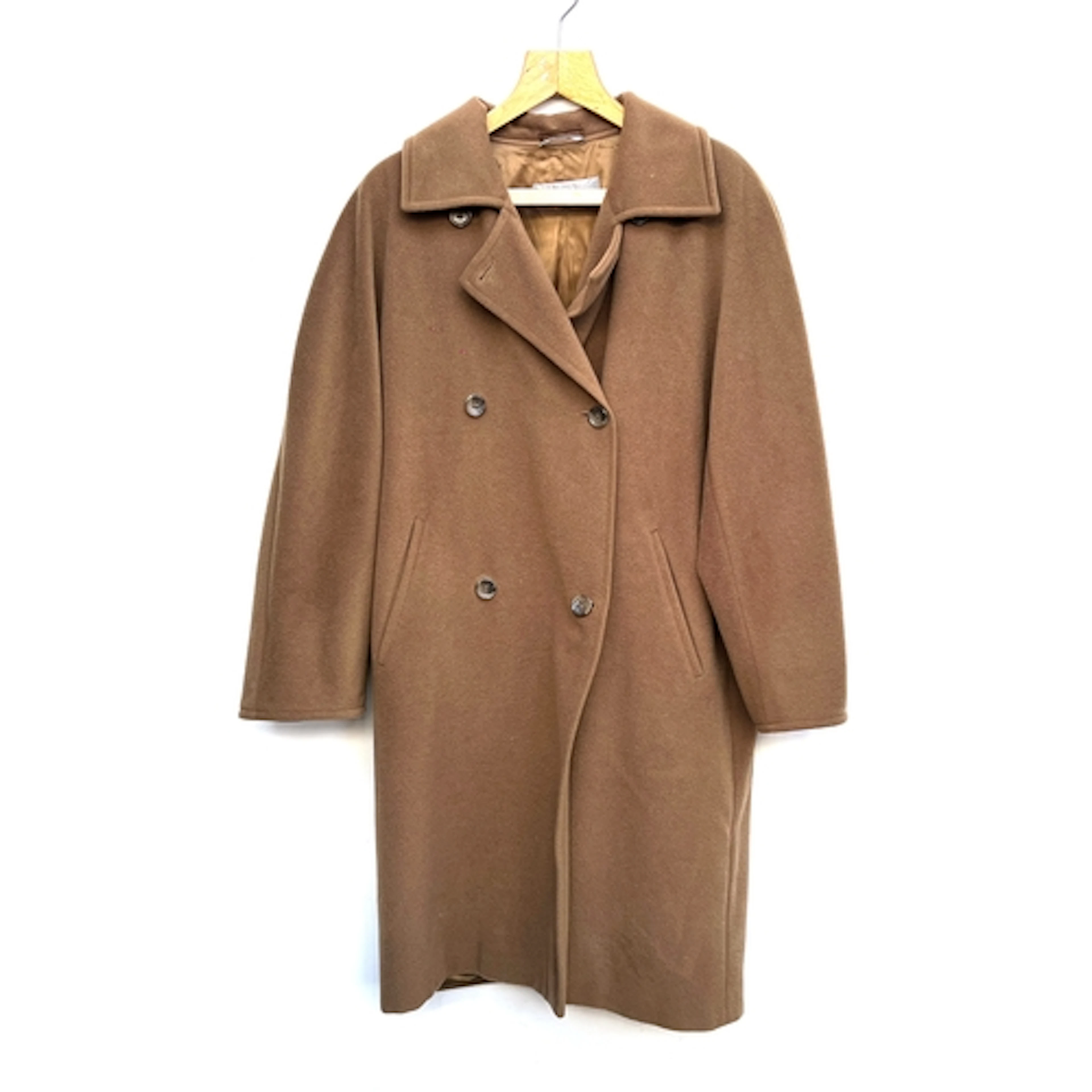 A Max Mara brown pure wool coat, size 8