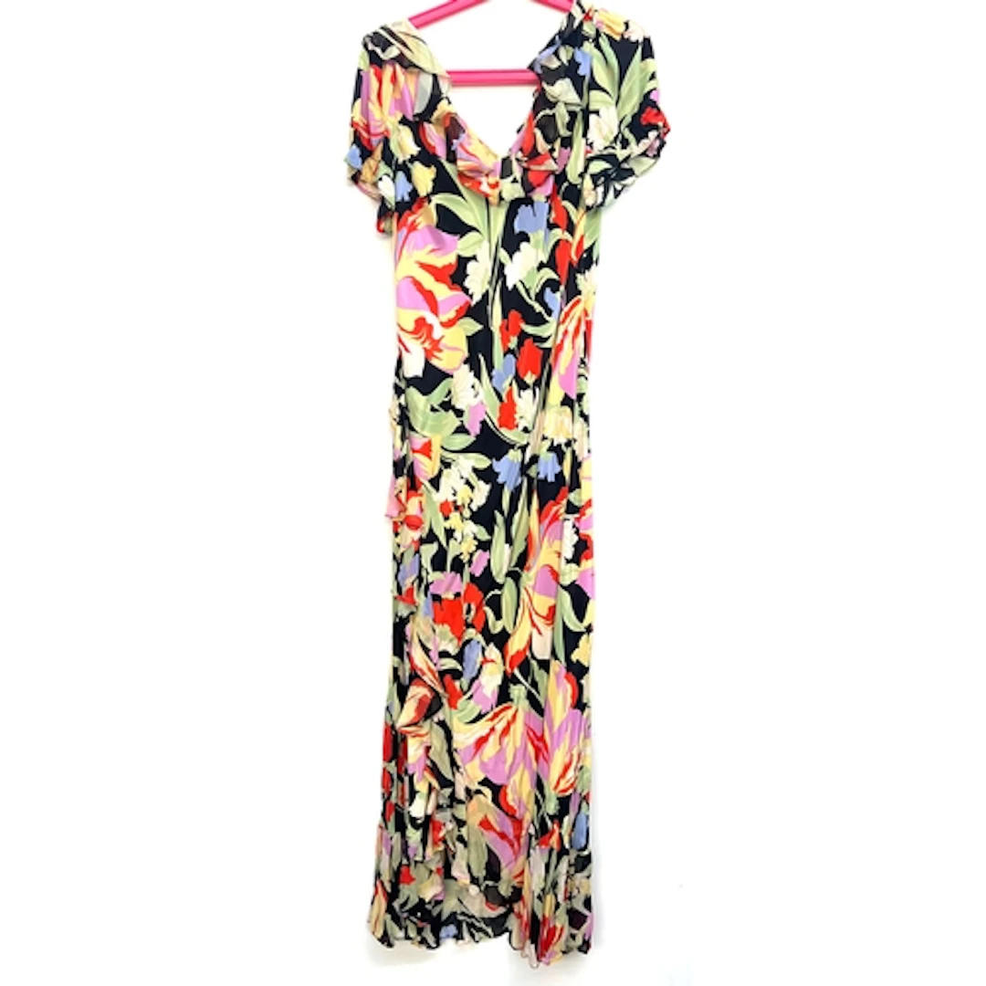 A Rixo silk maxi dress in a multicoloured floral print, size...