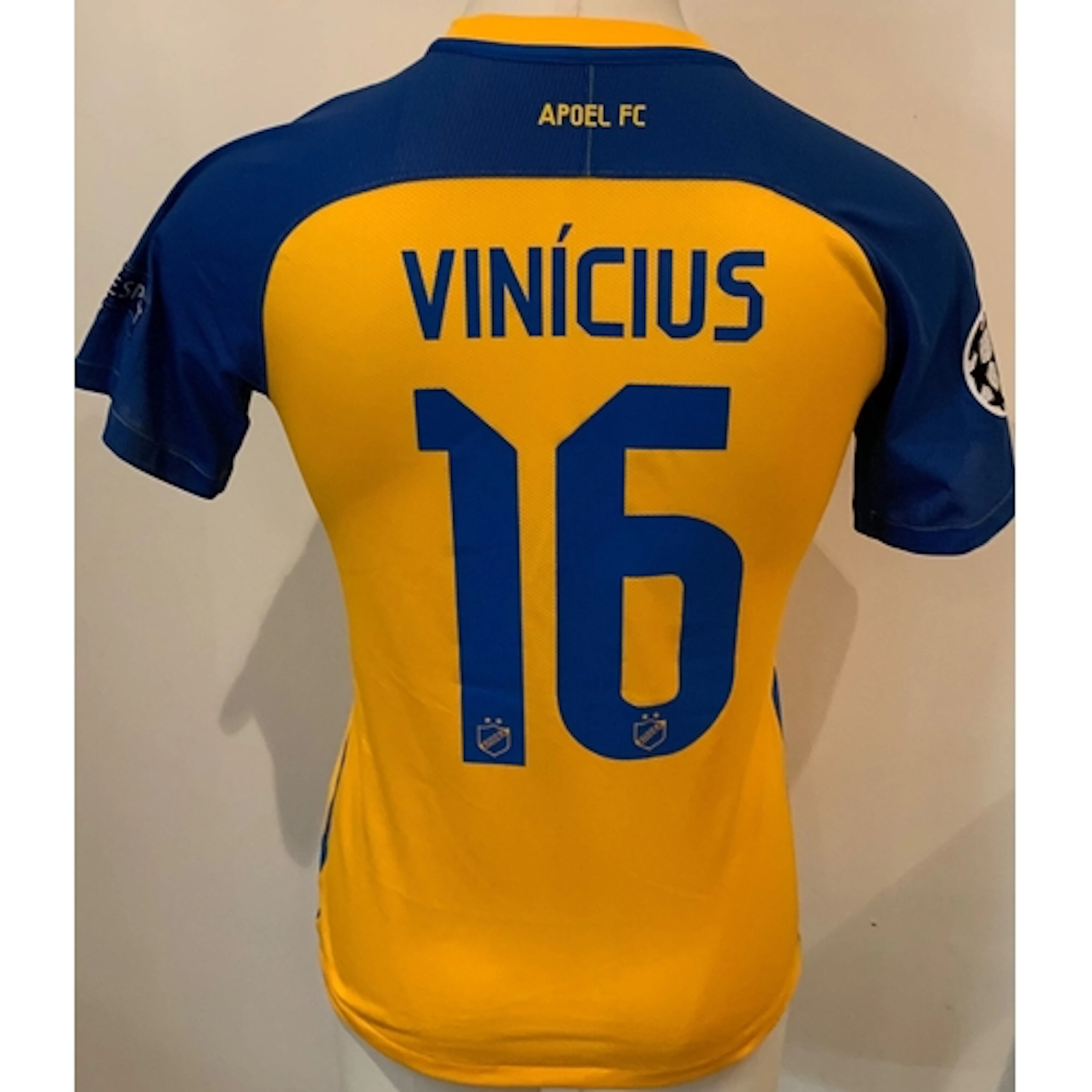 Apoel 2017 - 2018 Match Worn Football Shirt: Champions Leagu...