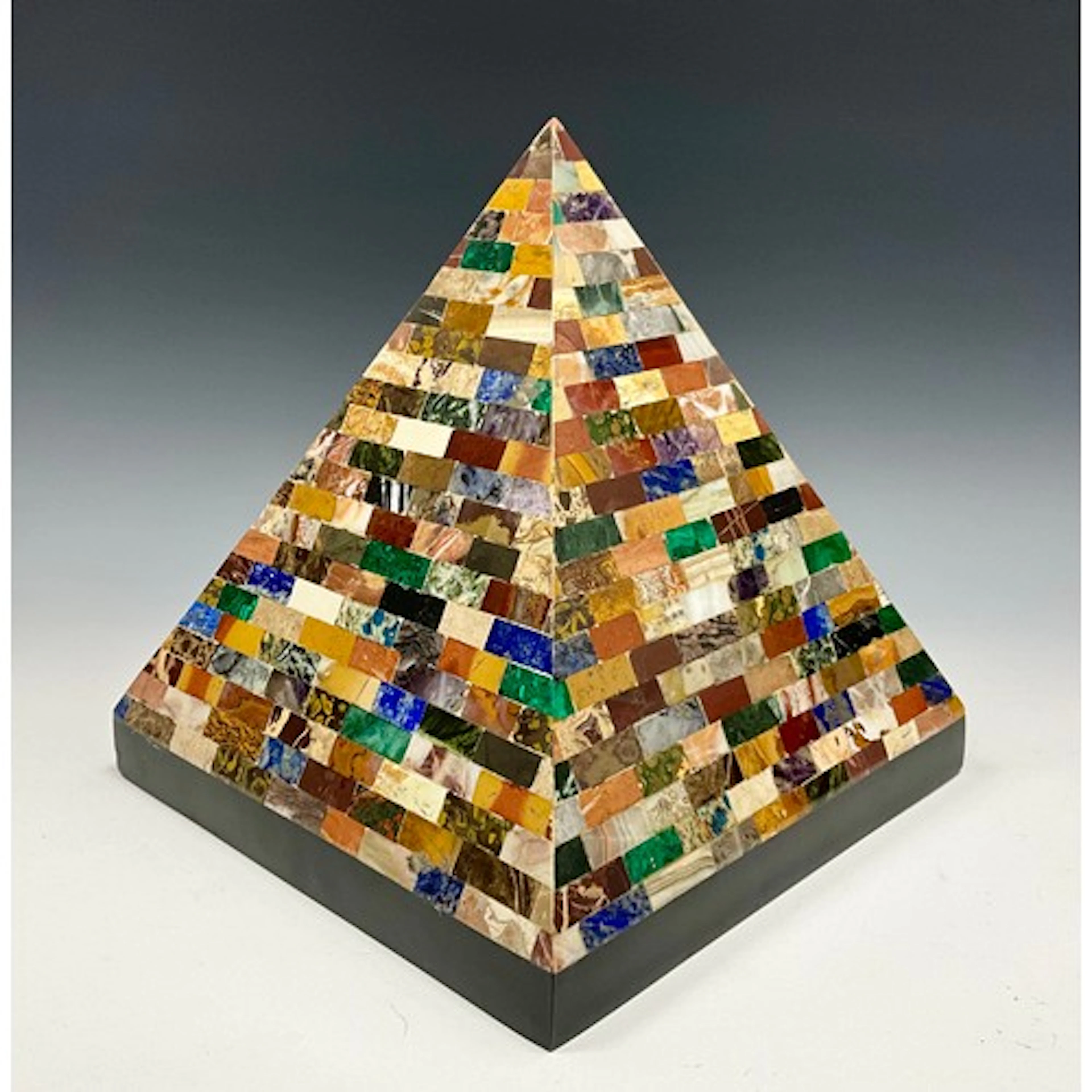 A large Marble and Specimen Stone Pyramid, inlaid the Grand ...