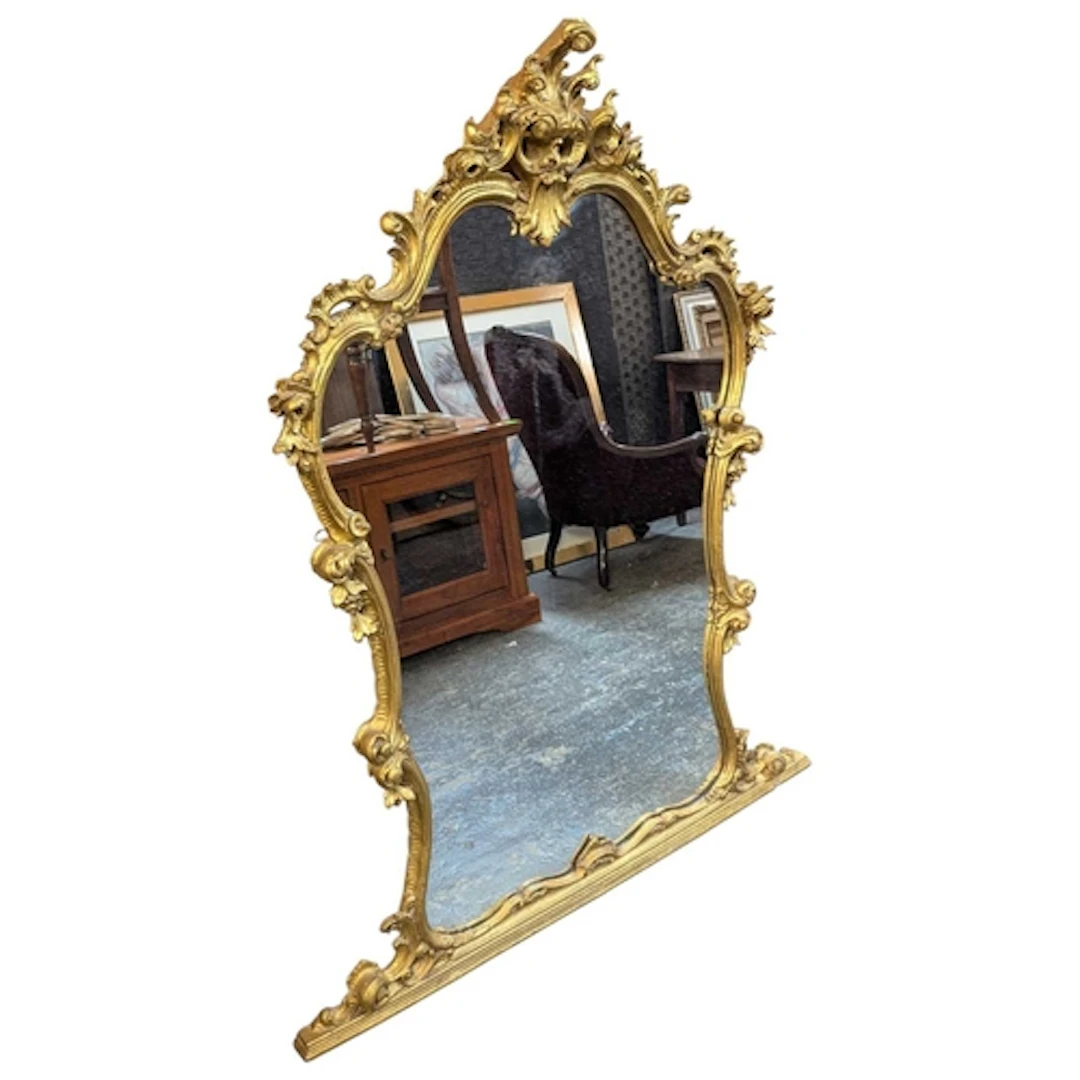 A 20th century regency style overmantel gilt framed wall mir...