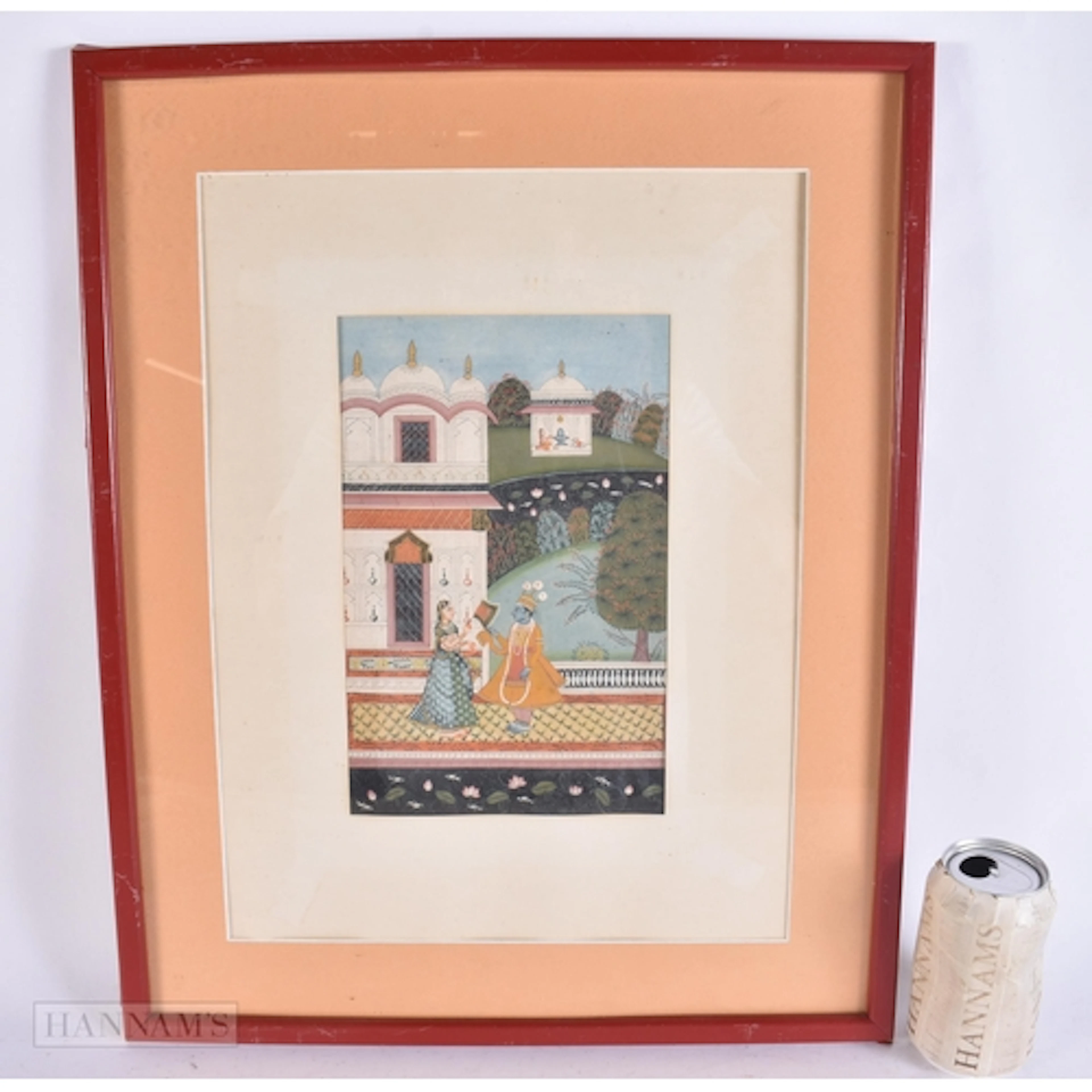 Indian School (Early 20th Century) Painting, Krishna with Ra...
