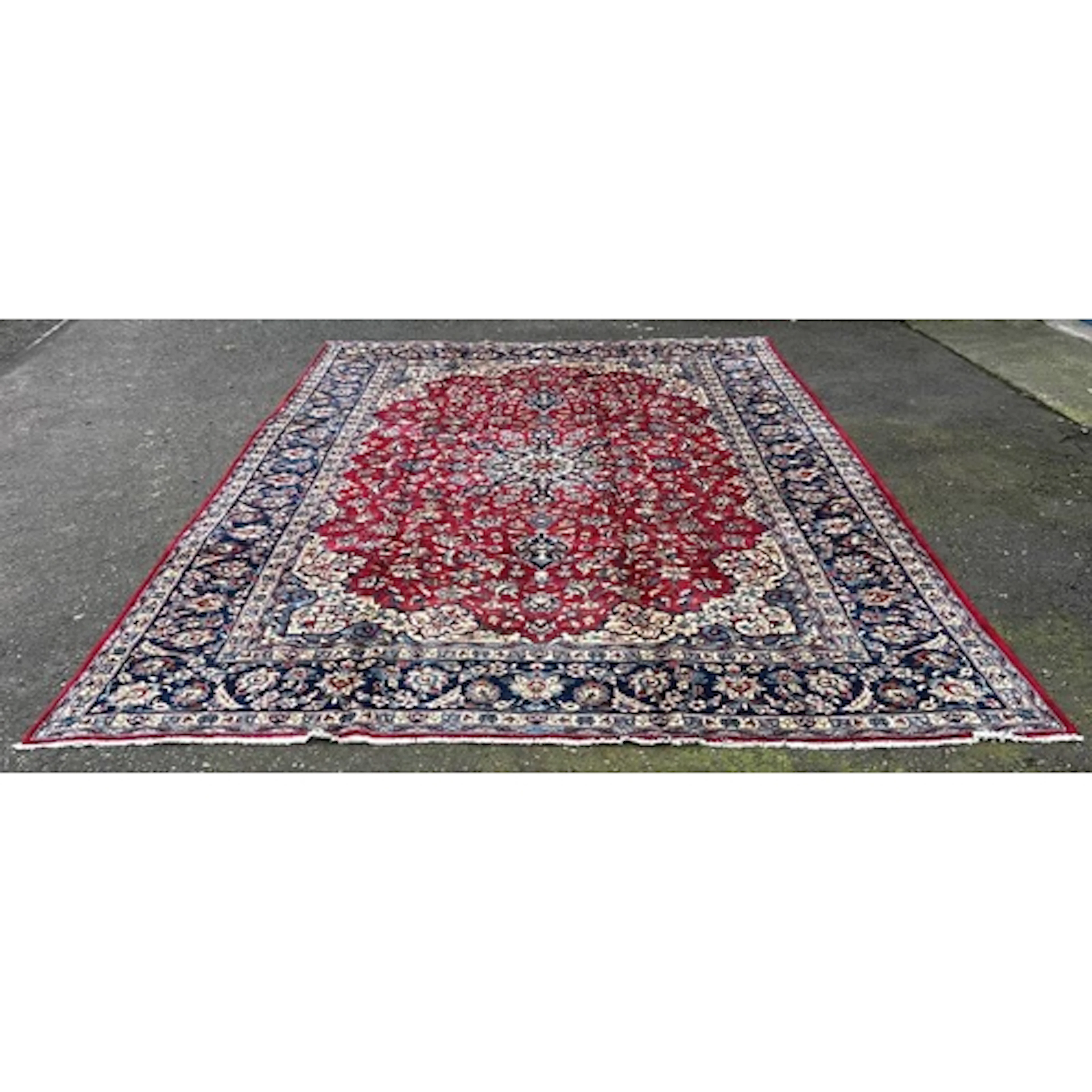 RICH RED GROUND HAND WOVEN PERSIAN NAJAFABAD CARPET FROM THE...