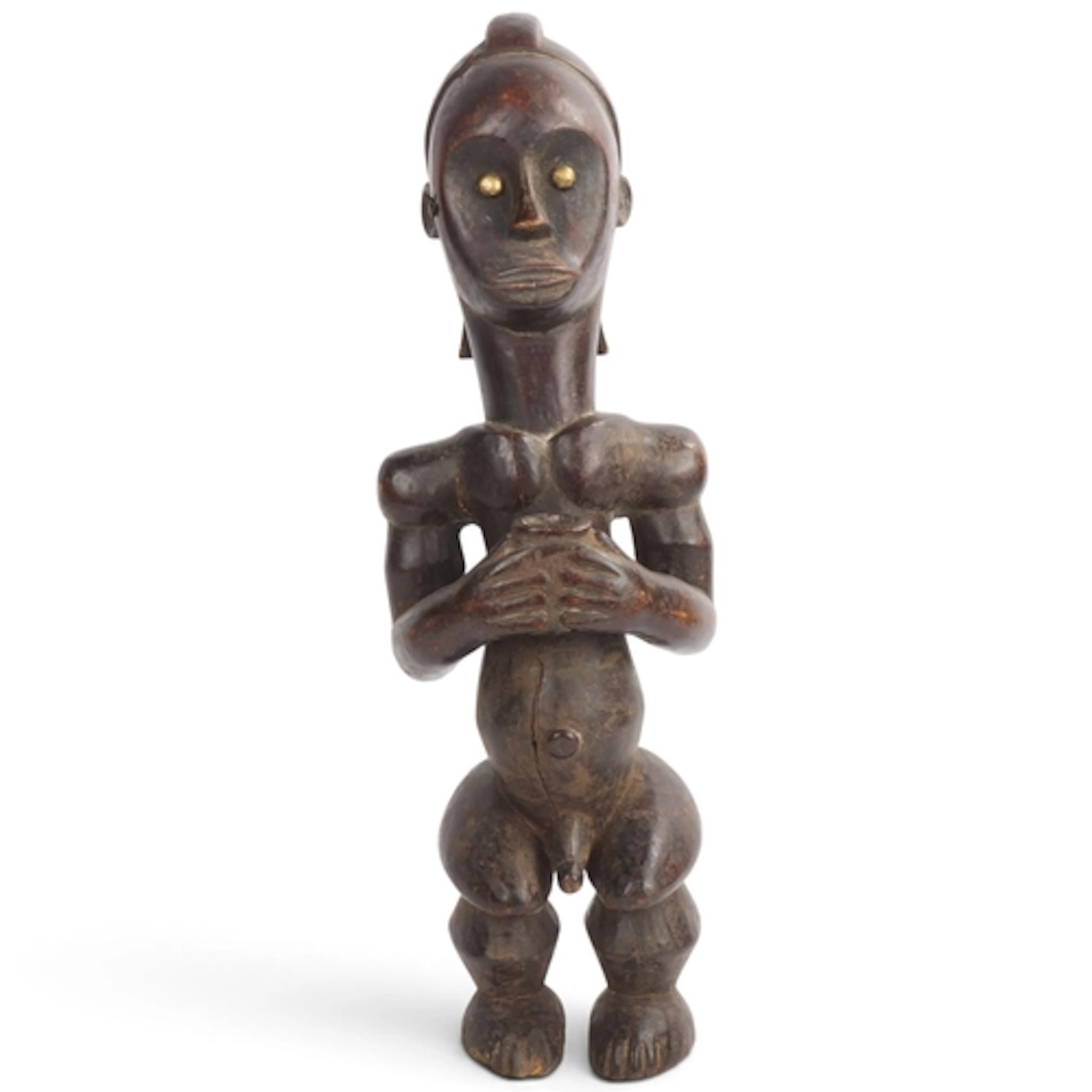A Fang reliquary guardian figure, Gabon Central Africa, carv...