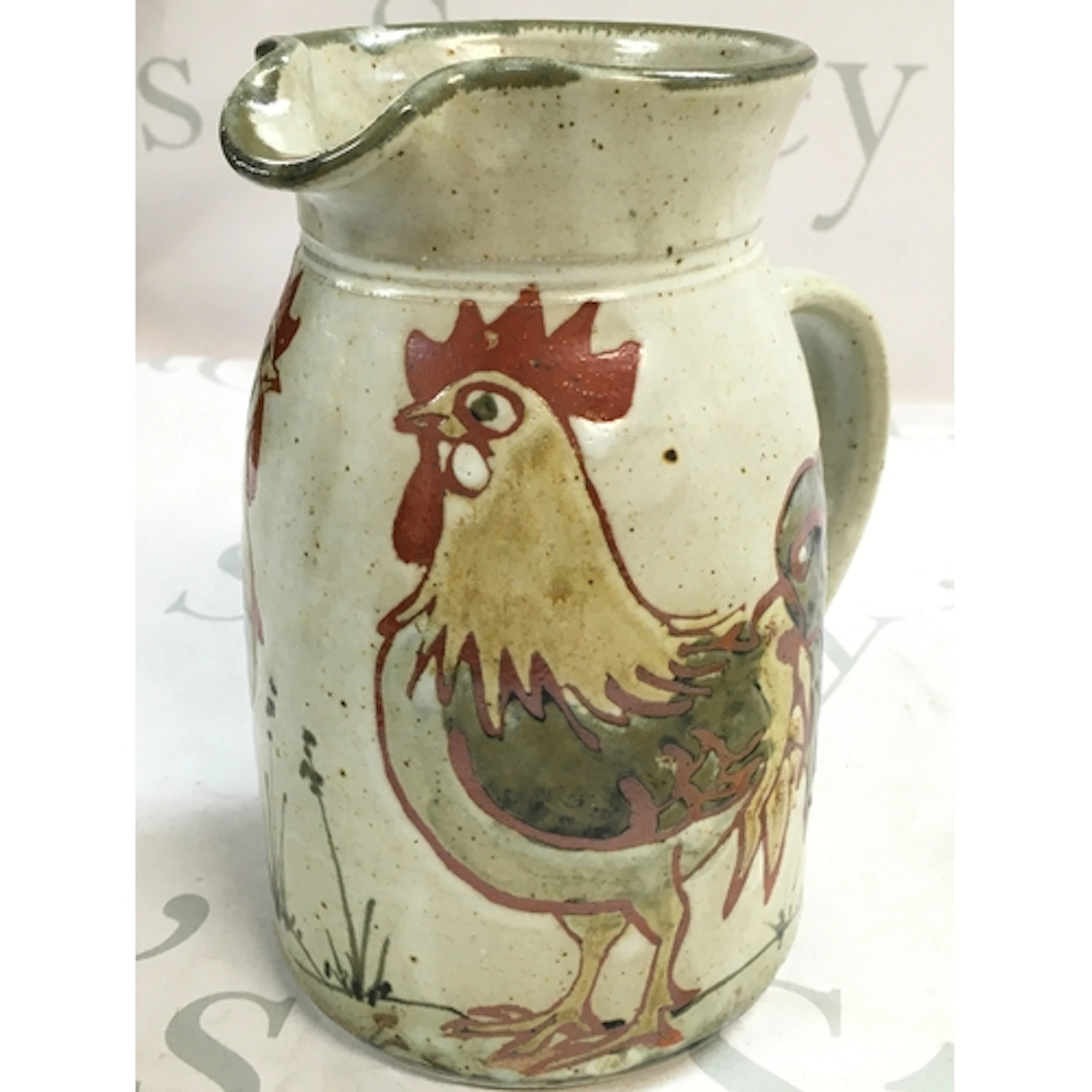 Colin Kelley jug, studio pottery 19cm tall