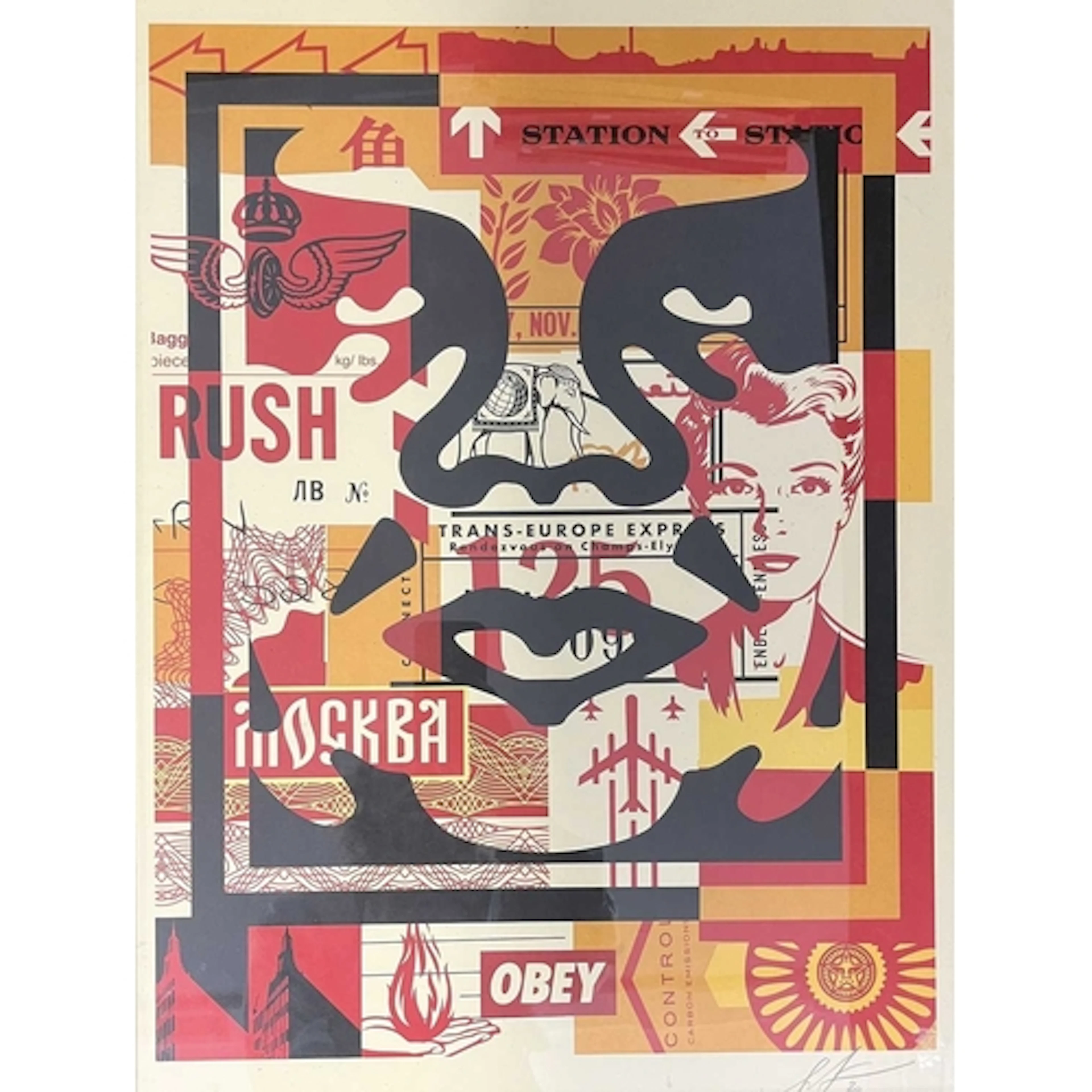 Shepard Fairey (American, b. 1970) - Obey 3-Face Collage, 20...