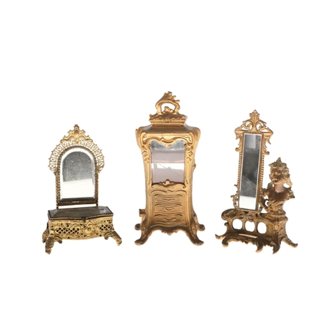 DOLLS HOUSE FURNITURE - INCLUDING FRENCH DISPLAY CABINET. In...