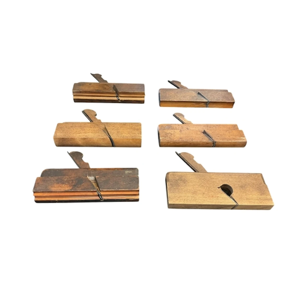 Six woodworking planes