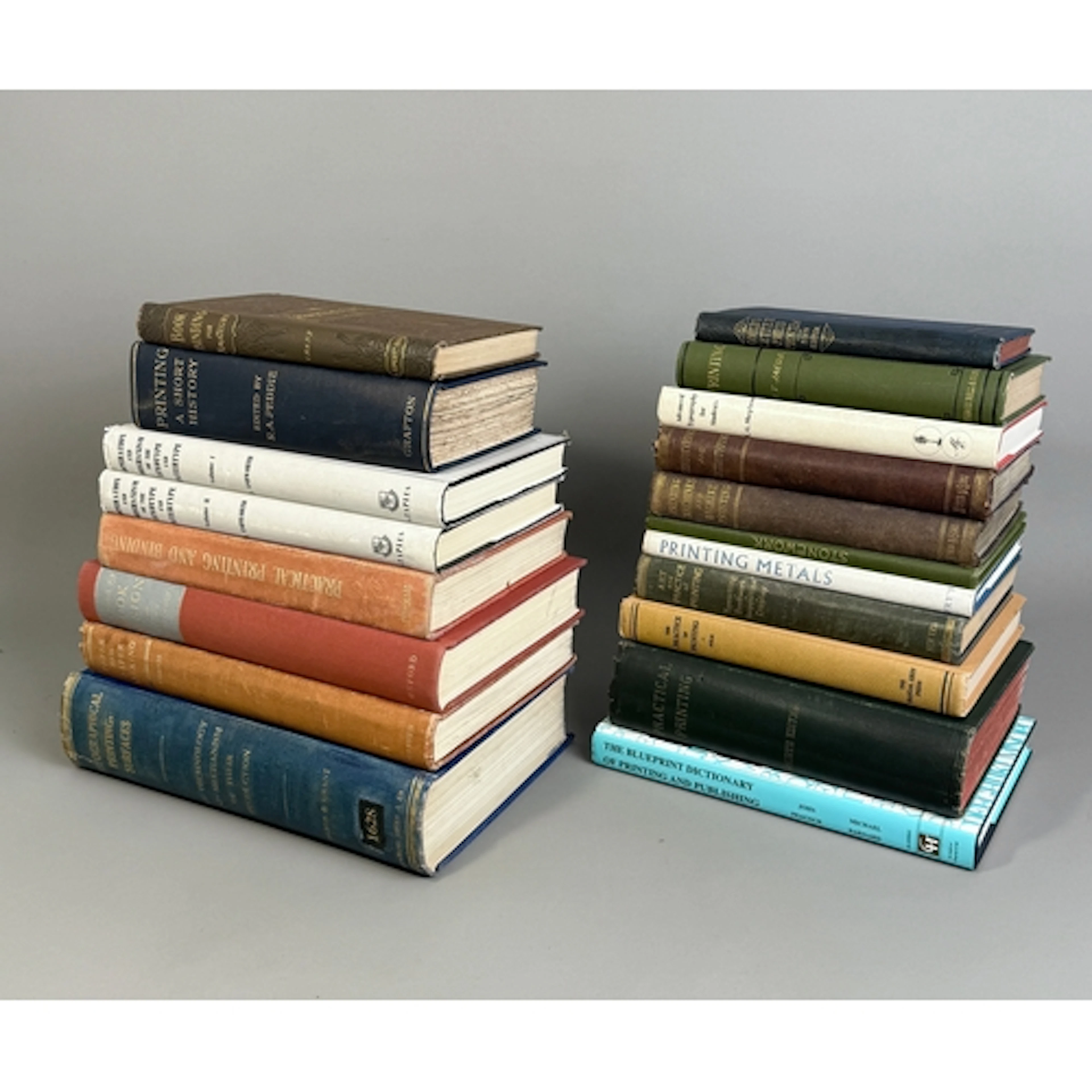Printing, Publishing and Book Binding: a collection of 19 vo...