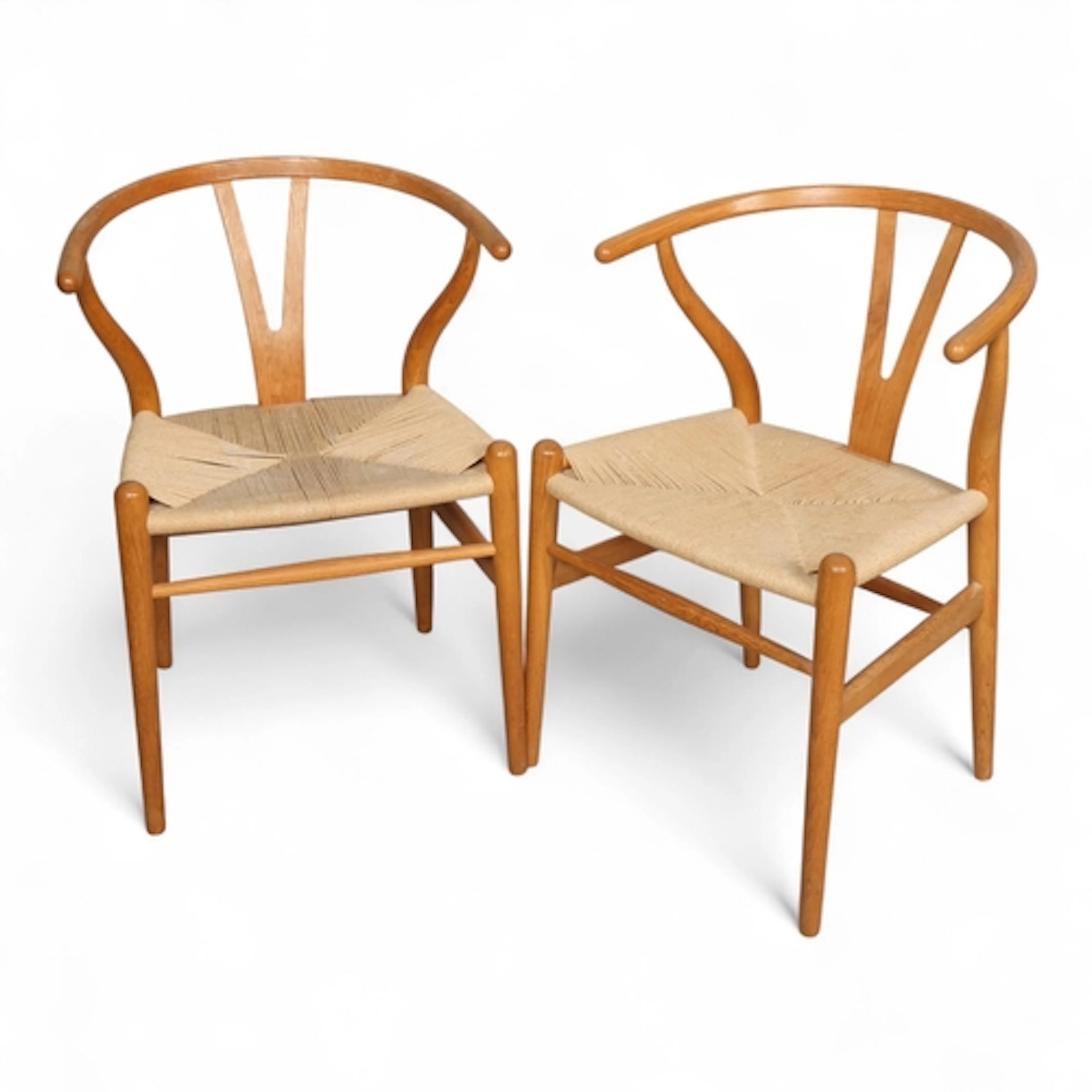 Carl Hansen & Son, Denmark, a pair of oak framed Wishbone ch...