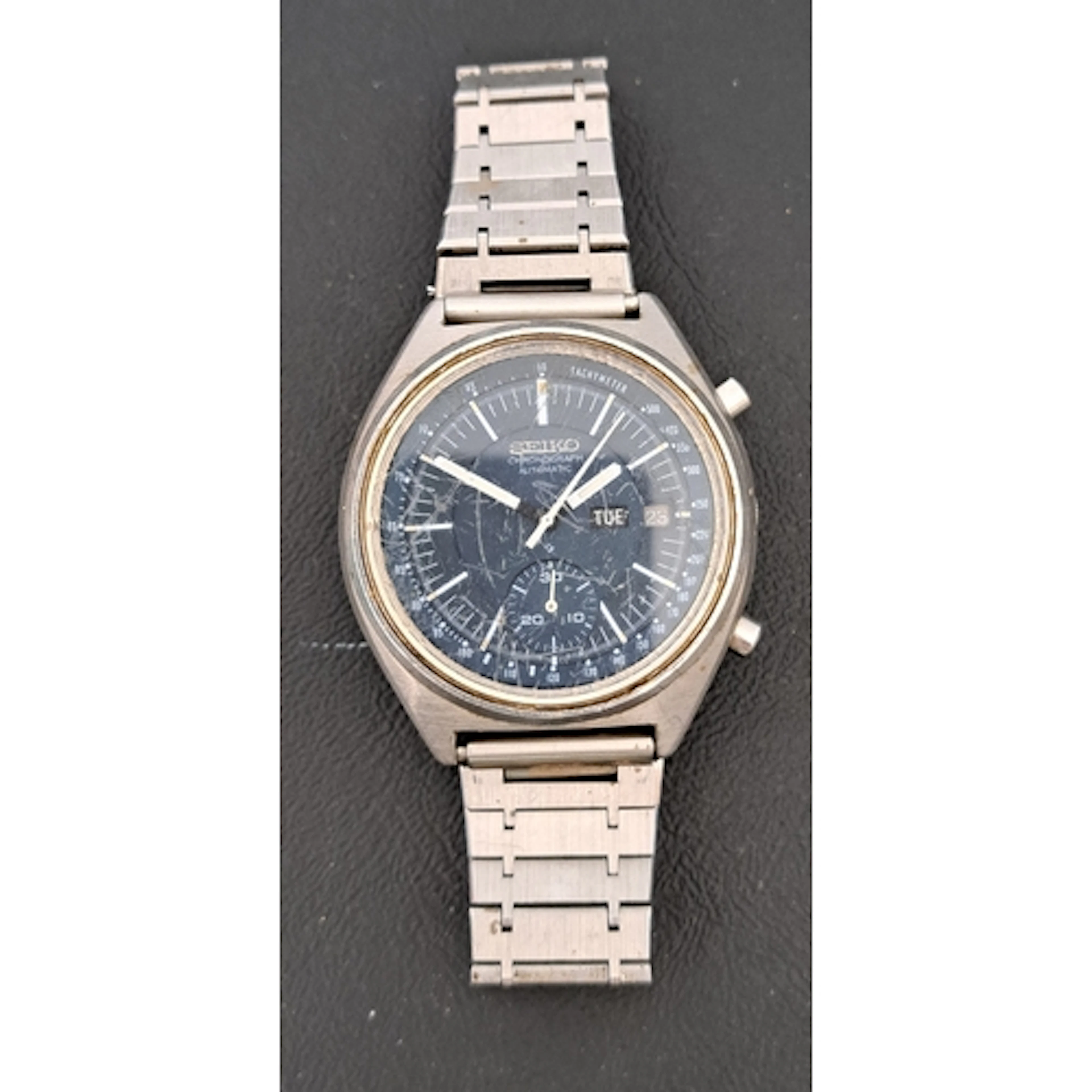 SEIKO CHRONOGRAPH AUTOMATIC WRISTWATCH the blue dial with da...
