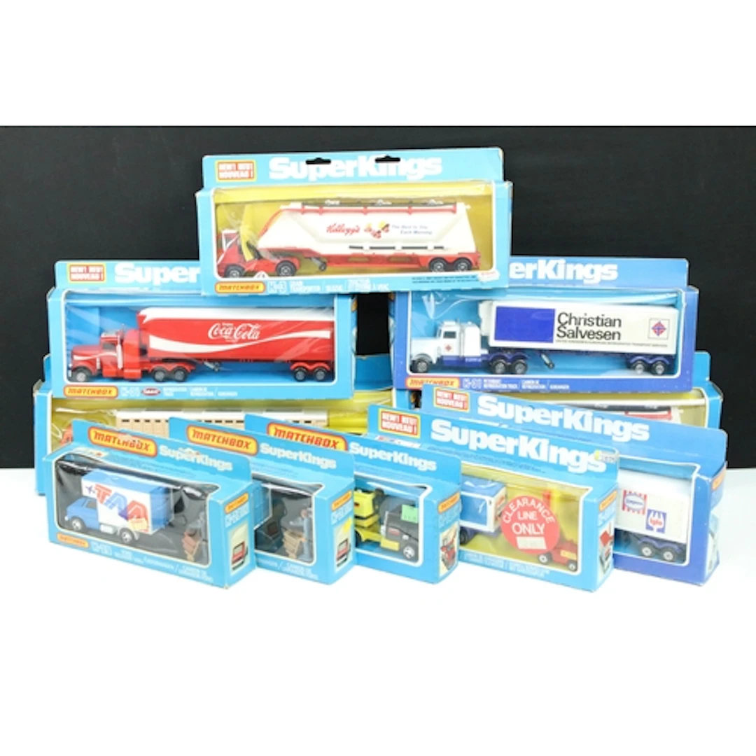 Ten boxed Matchbox Superkings commercial diecast models to i...
