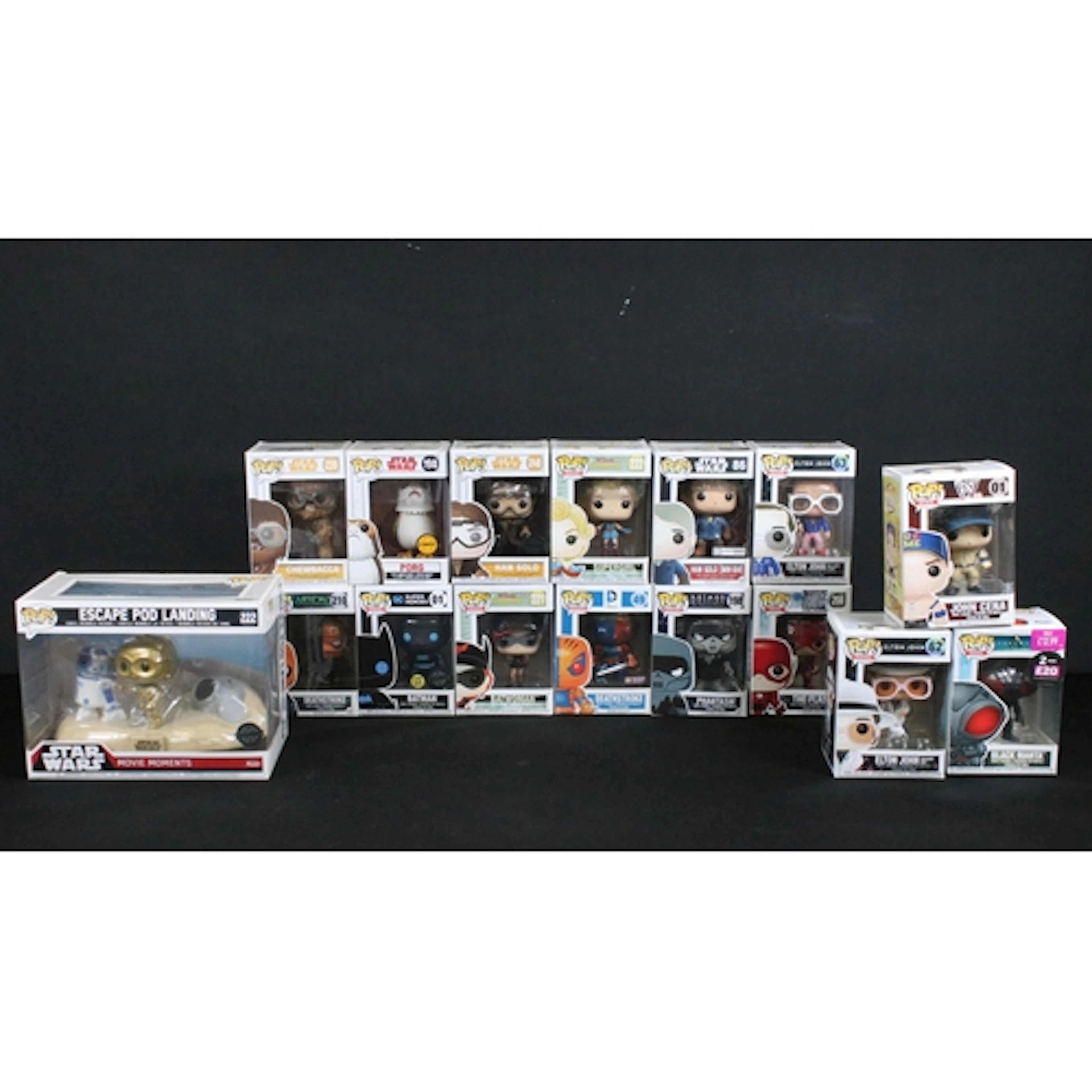 16 Boxed film and tv related Funko Pops to include Star Wars...