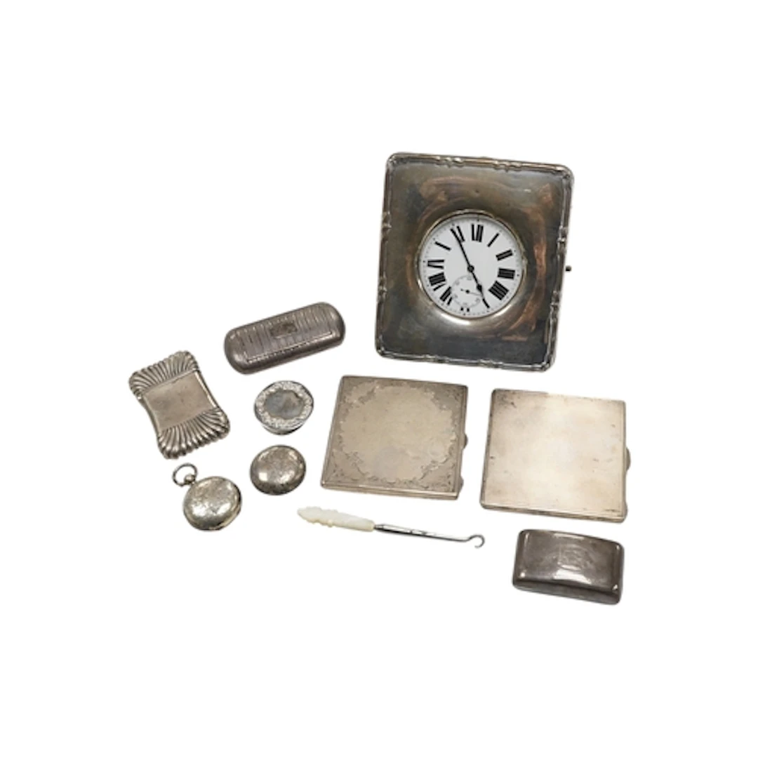 A George III ribbed silver snuff box by Joseph Wilmore, Birm...