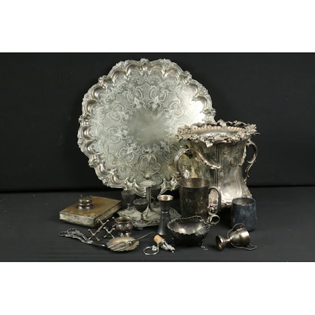 Collection of antique and later silver plate, to comprise a ...